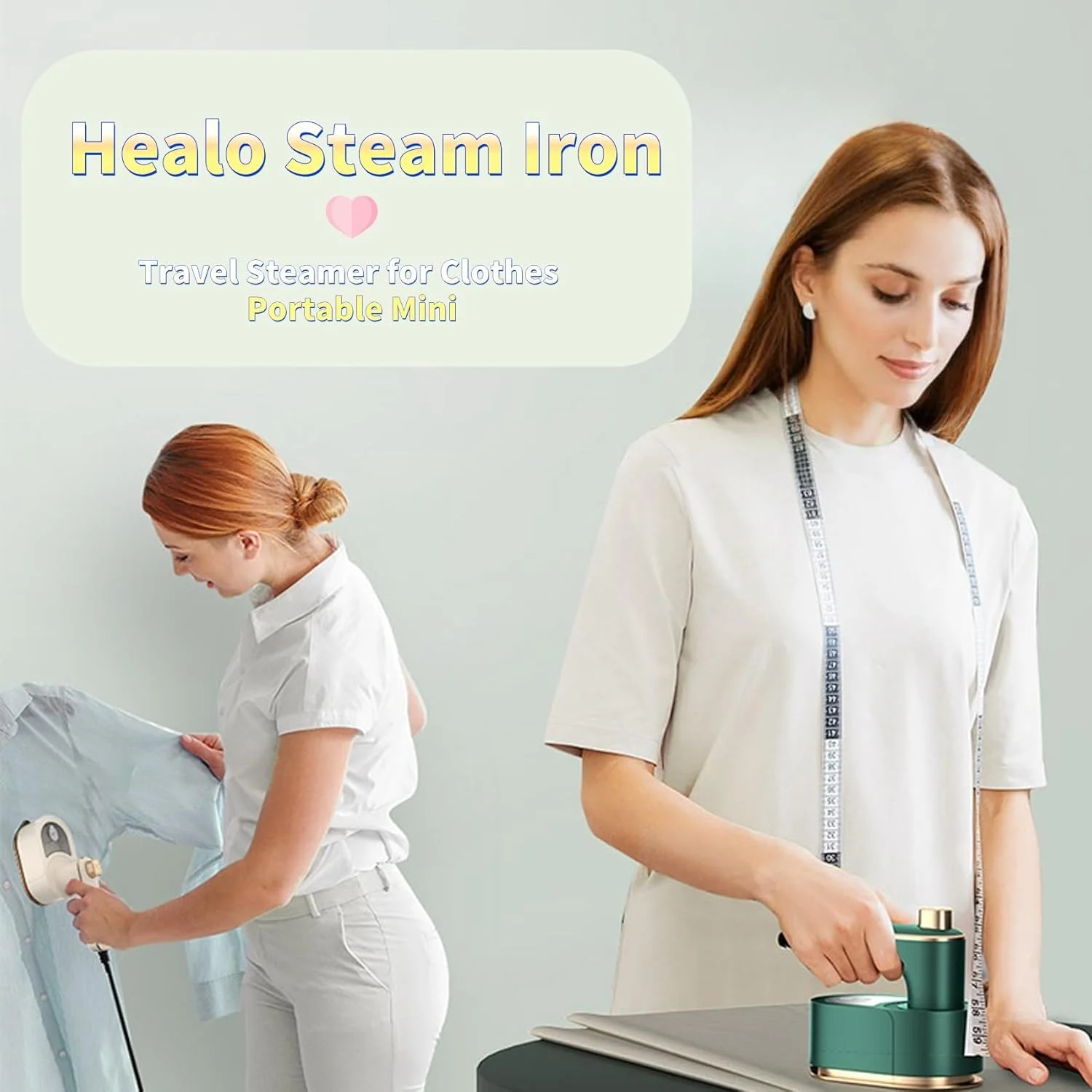 اتو بخار Healo، اتو بخار دستی کوچک Healo Steamease، اتو مسافرتی کوچک قابل حمل برای لباس، اتو و بخار 2 در 1، چرخش 180 درجه برای مسافرت تجاری خانگی (سبز - 1 عدد) اتو بخار Healo، اتو بخار دستی کوچک Healo Steamease، اتو مسافرتی کوچک قابل حمل برای لباس، اتو و بخار 2 در 1، چرخش 180 درجه برای مسافرت تجاری خانگی (سبز - 1 عدد)