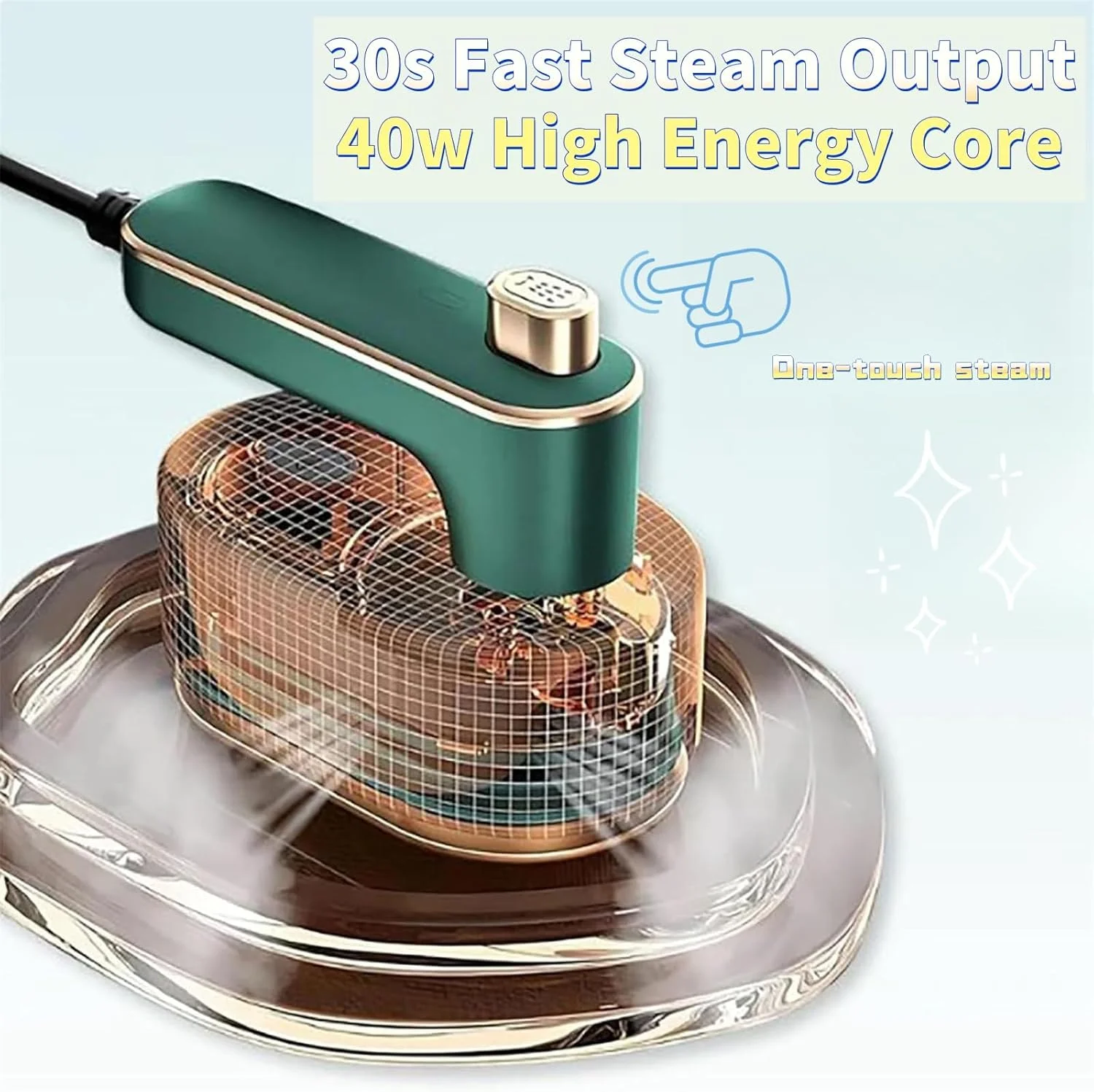 اتو بخار Healo، اتو بخار دستی کوچک Healo Steamease، اتو مسافرتی کوچک قابل حمل برای لباس، اتو و بخار 2 در 1، چرخش 180 درجه برای مسافرت تجاری خانگی (سبز - 1 عدد) اتو بخار Healo، اتو بخار دستی کوچک Healo Steamease، اتو مسافرتی کوچک قابل حمل برای لباس، اتو و بخار 2 در 1، چرخش 180 درجه برای مسافرت تجاری خانگی (سبز - 1 عدد)