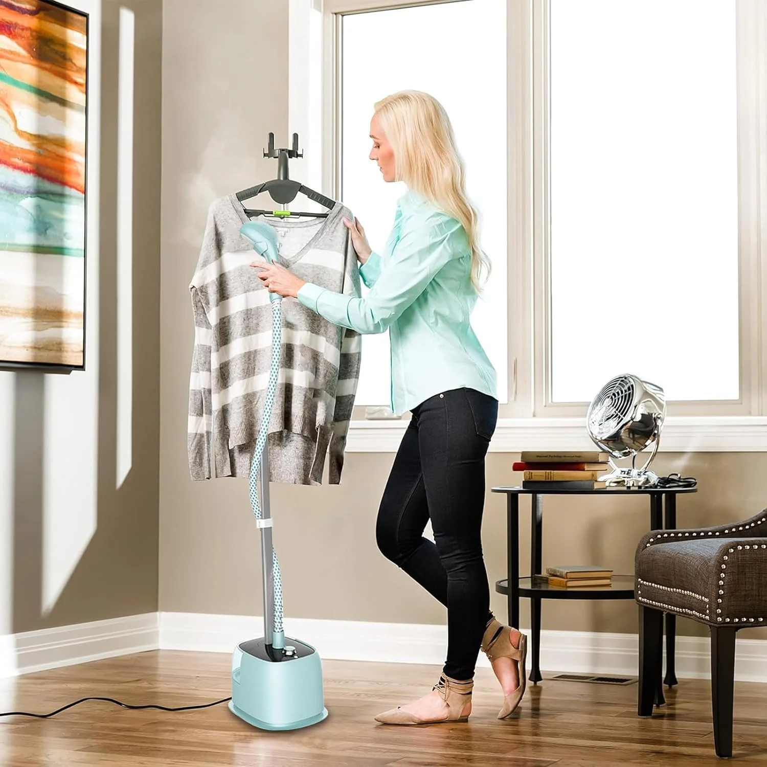 بخارگر ایستاده لباس 1800 واتی، اتو بخار طراحی قابل حمل، 35 گرم در دقیقه، ظرفیت بزرگ 1.6 لیتری، بخار قوی نافذ، از بین برنده چروک برای خانه، محل کار و مسافرت، جمع شونده بدون گره بخارگر ایستاده لباس 1800 واتی، اتو بخار طراحی قابل حمل، 35 گرم در دقیقه، ظرفیت بزرگ 1.6 لیتری، بخار قوی نافذ، از بین برنده چروک برای خانه، محل کار و مسافرت، جمع شونده بدون گره