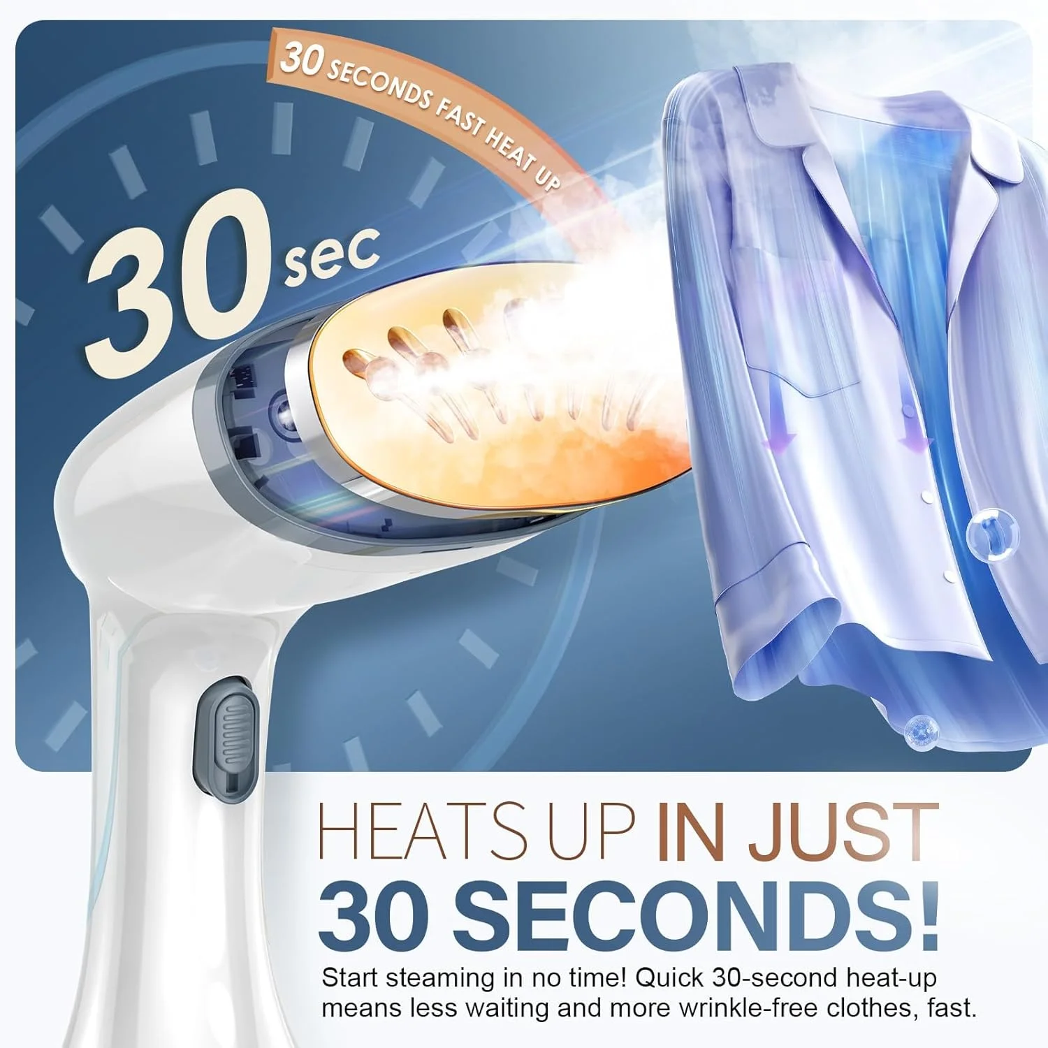 بخارگر لباس، بخارگر دستی لباس با گرم شدن سریع 1800 وات با 3 حالت بخار، مخزن آب 380 میلی لیتری، سیم 9.8 فوتی، اتو بخار مسافرتی قابل حمل برای از بین بردن چروک ایمن برای همه پارچه ها بخارگر لباس، بخارگر دستی لباس با گرم شدن سریع 1800 وات با 3 حالت بخار، مخزن آب 380 میلی لیتری، سیم 9.8 فوتی، اتو بخار مسافرتی قابل حمل برای از بین بردن چروک ایمن برای همه پارچه ها