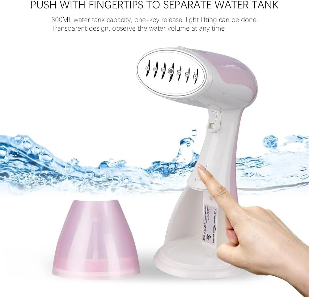 بخارگر لباس با توان 1500 وات، مخزن بزرگ 300 میلی لیتر، بخارگر دستی آویز لباس، از بین برنده چروک پارچه قابل حمل، گرم شدن سریع 30 ثانیه ای، خاموش شدن خودکار. بخارگر لباس با توان 1500 وات، مخزن بزرگ 300 میلی لیتر، بخارگر دستی آویز لباس، از بین برنده چروک پارچه قابل حمل، گرم شدن سریع 30 ثانیه ای، خاموش شدن خودکار.