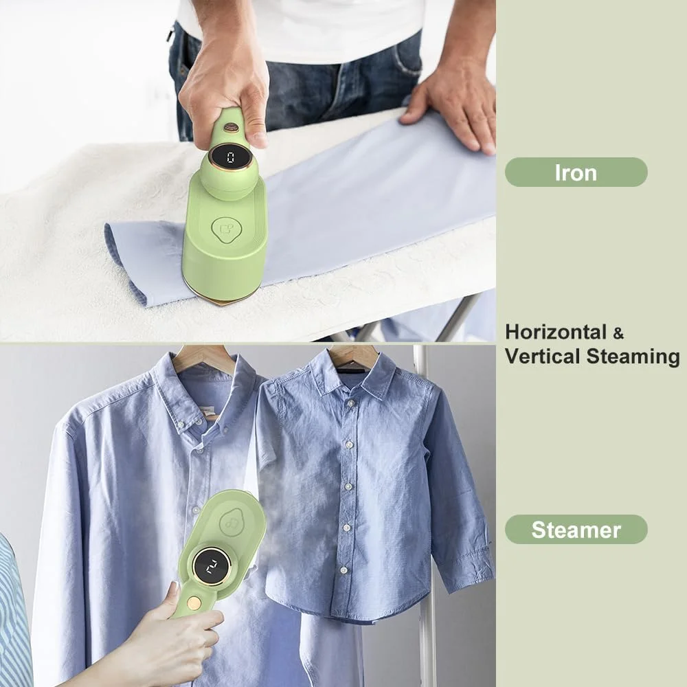 اتو بخار کوچک 2 در 1، اتو بخار خشک و مرطوب، 1200 وات، بخار مداوم 32 گرم در دقیقه، گرم شدن سریع 9 ثانیه ای، اتو بخار دستی دیجیتال قابل حمل 140 میلی لیتر مخزن آب برای مسافرت در منزل و محل کار اتو بخار کوچک 2 در 1، اتو بخار خشک و مرطوب، 1200 وات، بخار مداوم 32 گرم در دقیقه، گرم شدن سریع 9 ثانیه ای، اتو بخار دستی دیجیتال قابل حمل 140 میلی لیتر مخزن آب برای مسافرت در منزل و محل کار