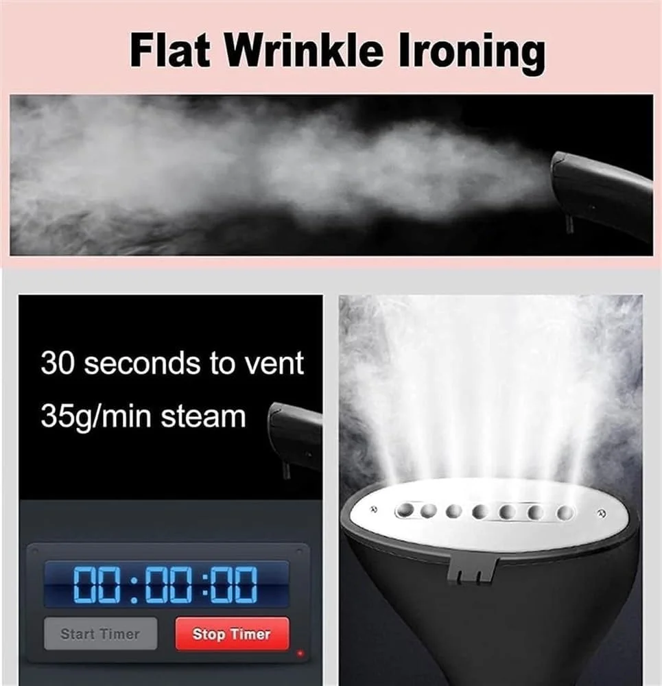 بخارگر لباس 2000 وات / میله های قابل تنظیم، 10 سطح بخار، مخزن آب 1.8 لیتری / بخارگر عمودی حرفه ای / ایده آل برای همه لباس ها