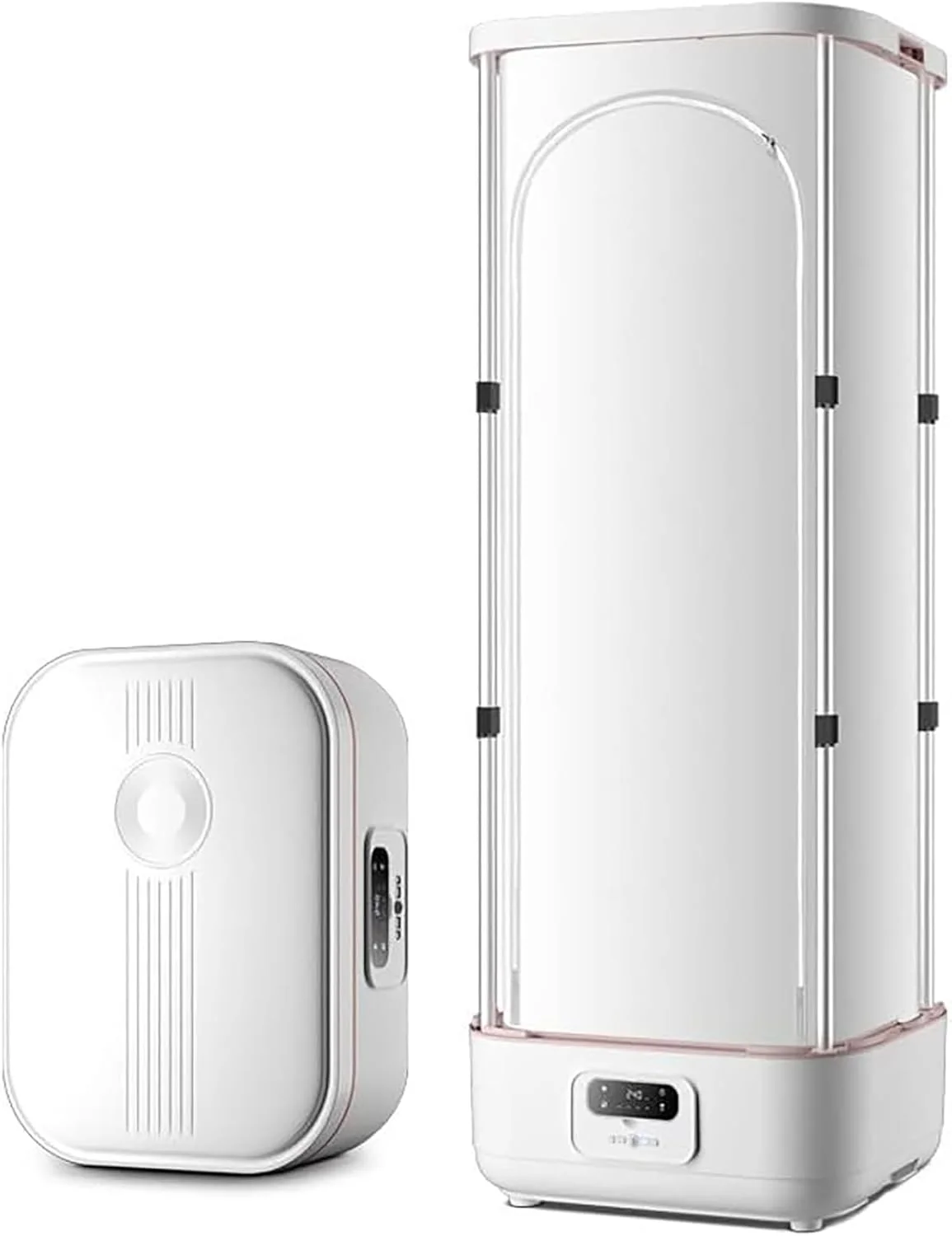 اتو بخار عمودی بی سیم اتوماتیک، بخارگر تاشو آویز لباس، دارای جعبه رایحه درمانی داخلی، برای لباس و پارچه، به سرعت چروک ها را از بین می برد، 800 وات/900 وات