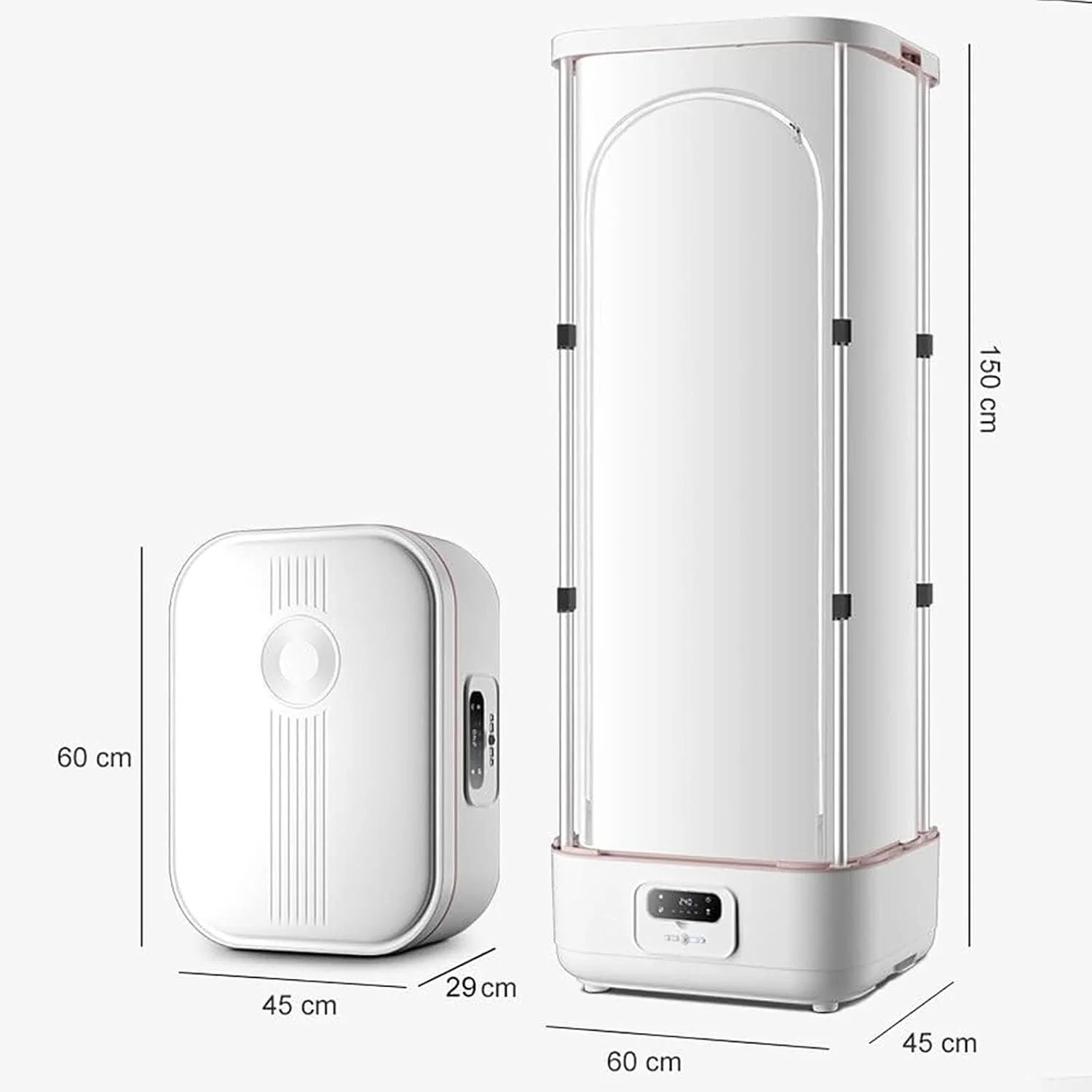 اتو بخار عمودی بی سیم اتوماتیک، بخارگر تاشو آویز لباس، دارای جعبه رایحه درمانی داخلی، برای لباس و پارچه، به سرعت چروک ها را از بین می برد، 800 وات/900 وات