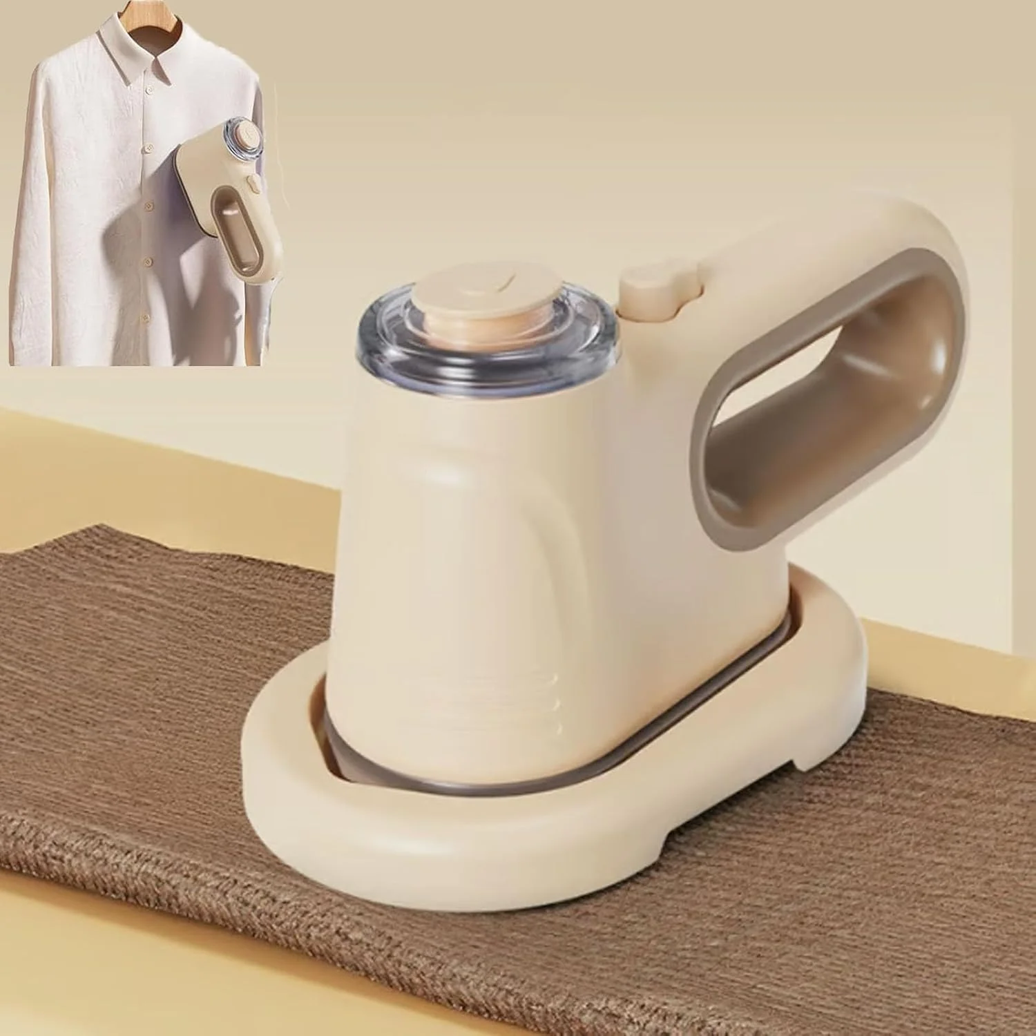 بخارگر لباس مدل 2025، بخارگر لباس، گرمایش سریع - از بین بردن فوری چروک لباس، با مخزن 600 میلی لیتری، مناسب برای لباس، خانه و مسافرت (1 عدد)