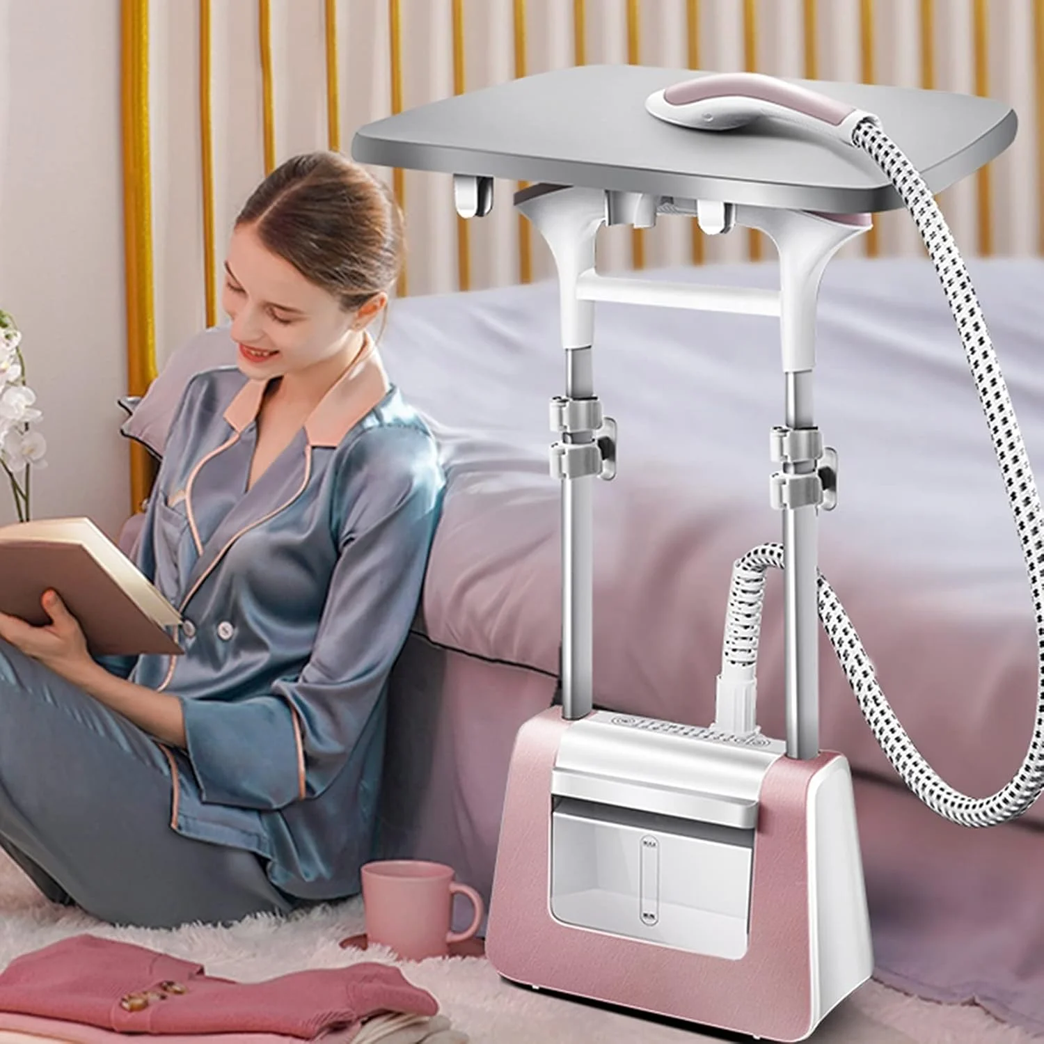 بخارگر ایستاده لباس 1800 وات حرفه ای و سنگین برای مصارف تجاری و خانگی به همراه تخته اتو مناسب برای انواع پارچه بخارگر ایستاده لباس 1800 وات حرفه ای و سنگین برای مصارف تجاری و خانگی به همراه تخته اتو مناسب برای انواع پارچه