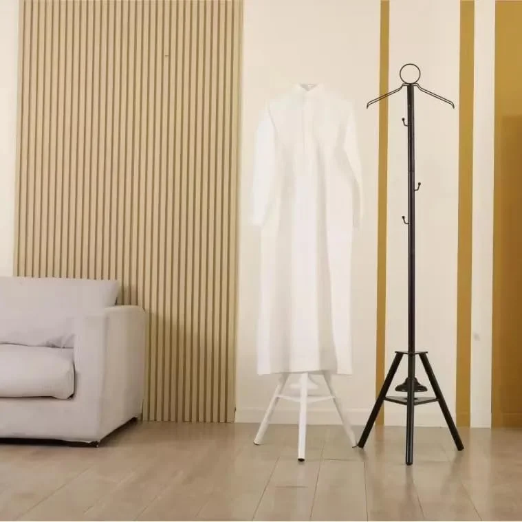 بخارگر عمودی لباس با پایه و عودسوز طرح عربی - بخارگر قدرتمند لباس برای عبا، کندوره و لباس های سنتی - طراحی مشکی شیک