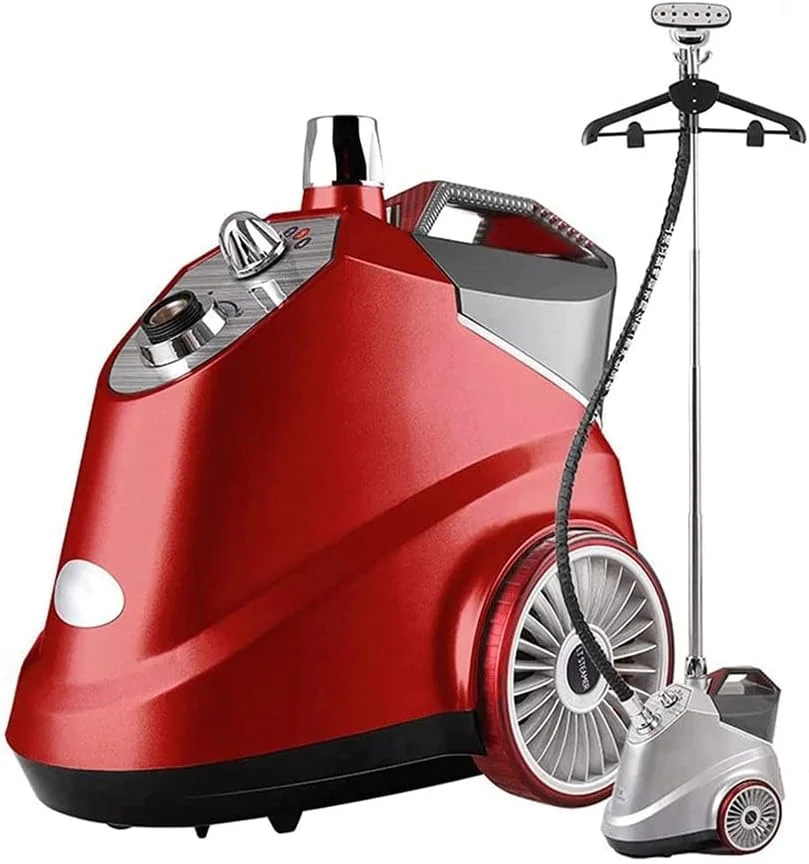 بخارگر عمودی لباس 2000 وات، اتو بخار لباس حرفه ای و سنگین برای مصارف تجاری و خانگی، اتو بخار دستی لباس با مخزن آب 2 لیتری (قرمز) بخارگر عمودی لباس 2000 وات، اتو بخار لباس حرفه ای و سنگین برای مصارف تجاری و خانگی، اتو بخار دستی لباس با مخزن آب 2 لیتری (قرمز)