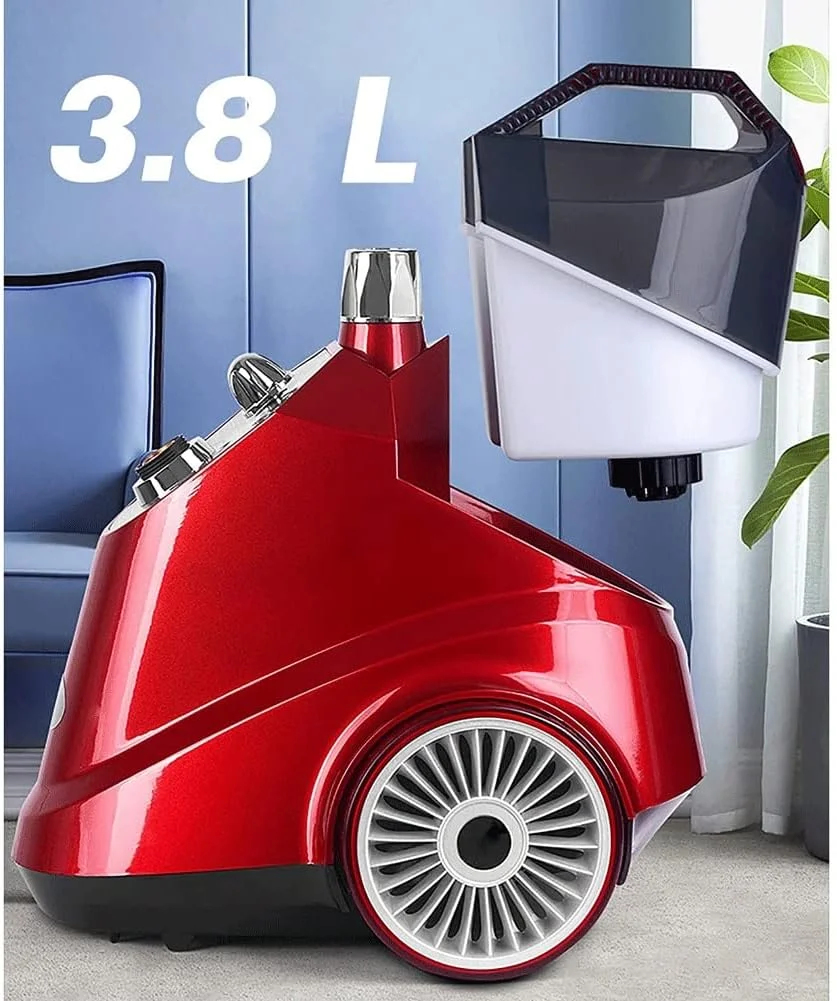 بخارگر عمودی لباس 2000 وات، اتو بخار لباس حرفه ای و سنگین برای مصارف تجاری و خانگی، اتو بخار دستی لباس با مخزن آب 2 لیتری (قرمز) بخارگر عمودی لباس 2000 وات، اتو بخار لباس حرفه ای و سنگین برای مصارف تجاری و خانگی، اتو بخار دستی لباس با مخزن آب 2 لیتری (قرمز)