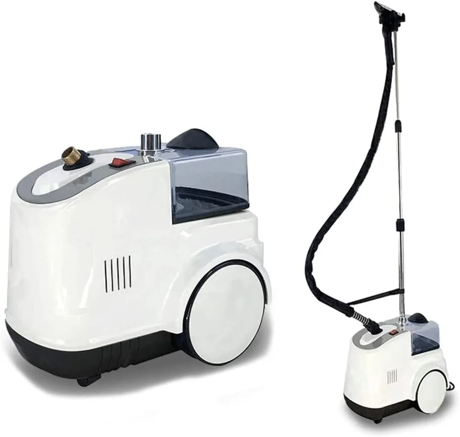 بخارگر عمودی لباس 2000 وات، بخارگر لباس حرفه ای و سنگین برای مصارف تجاری و خانگی، اتو بخار دستی لباس با قابلیت حذف سریع چروک در 45 ثانیه (سفید) بخارگر عمودی لباس 2000 وات، بخارگر لباس حرفه ای و سنگین برای مصارف تجاری و خانگی، اتو بخار دستی لباس با قابلیت حذف سریع چروک در 45 ثانیه (سفید)