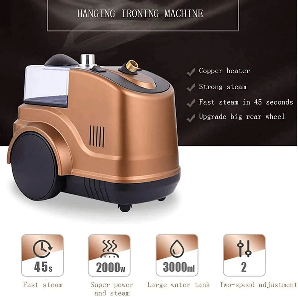 بخارگر عمودی لباس 2000 وات، بخارگر لباس حرفه ای و سنگین برای مصارف تجاری و خانگی، اتو بخار دستی لباس با قابلیت حذف سریع چروک در 45 ثانیه (سفید) بخارگر عمودی لباس 2000 وات، بخارگر لباس حرفه ای و سنگین برای مصارف تجاری و خانگی، اتو بخار دستی لباس با قابلیت حذف سریع چروک در 45 ثانیه (سفید)