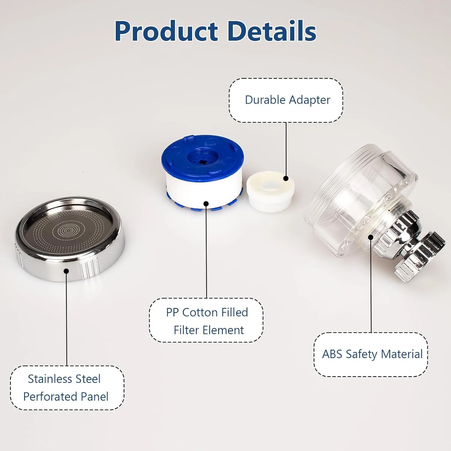 ست فیلتر آب شیر 7 عددی – تصفیه کننده آب شیر چرخشی 360 درجه جهانی برای سینک آشپزخانه و حمام، حذف مواد مضر (1 ست (1 نوک فیلتر شیر + 6 فیلتر)) ست فیلتر آب شیر 7 عددی – تصفیه کننده آب شیر چرخشی 360 درجه جهانی برای سینک آشپزخانه و حمام، حذف مواد مضر (1 ست (1 نوک فیلتر شیر + 6 فیلتر))