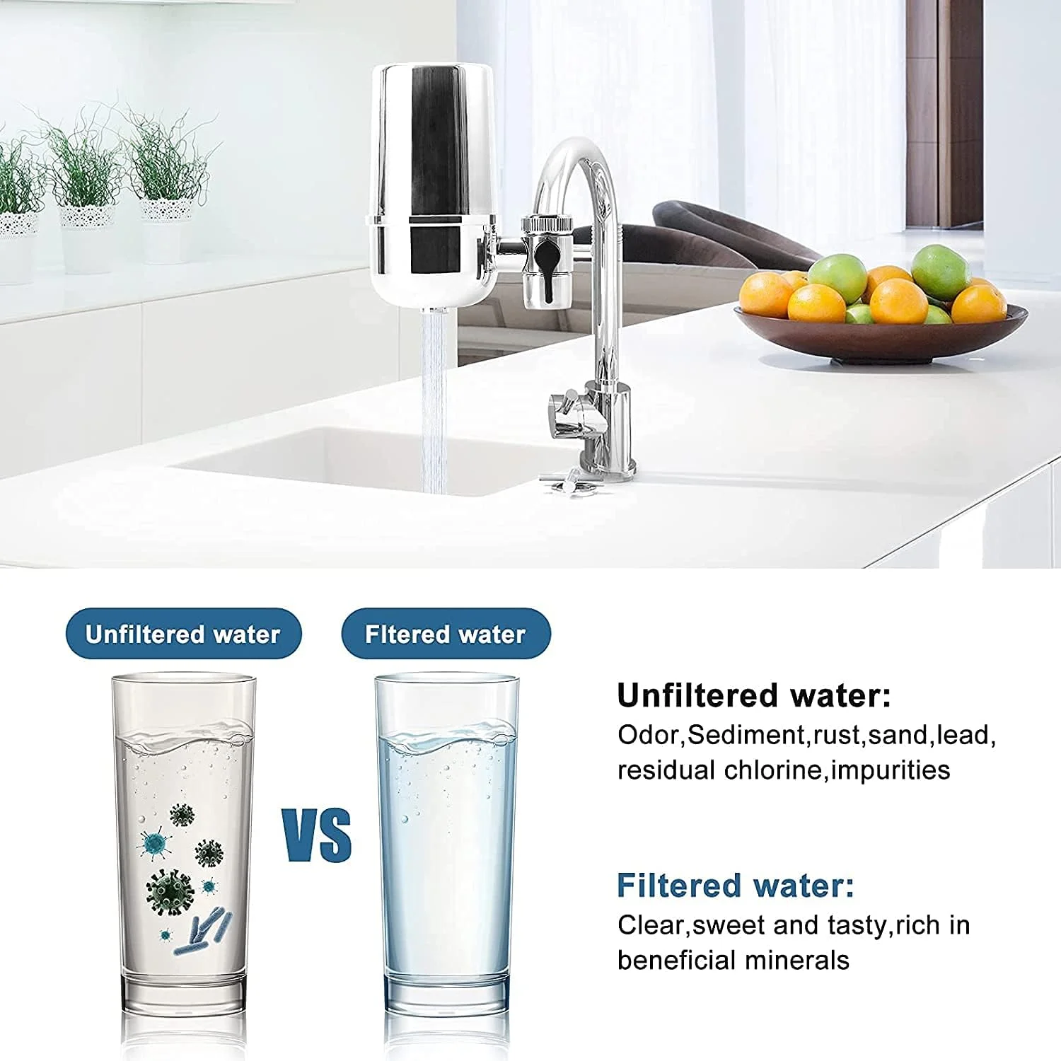 تبدیل کننده ها مناسب برای اکثر شیرآلات، فیلتر کننده سرب، فلوراید، کلر، شامل فیلتر سرامیکی، سیستم تصفیه آب شیر، سیستم فیلتراسیون آب شیر، فیلتر آب لوله کشی تبدیل کننده ها مناسب برای اکثر شیرآلات، فیلتر کننده سرب، فلوراید، کلر، شامل فیلتر سرامیکی، سیستم تصفیه آب شیر، سیستم فیلتراسیون آب شیر، فیلتر آب لوله کشی