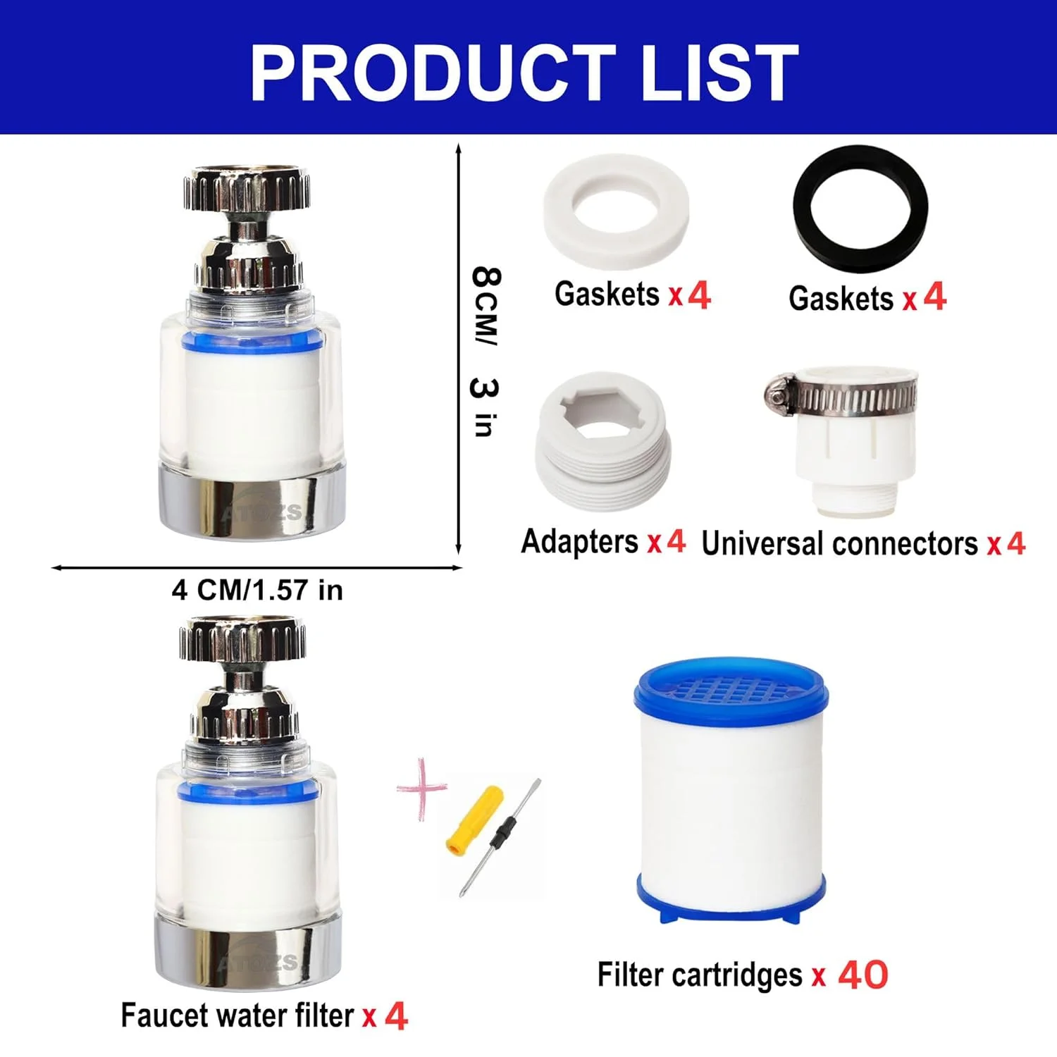 فیلتر شیر آب چرخشی 360 درجه - تصفیه کننده آب سینک برای خانه و حمام