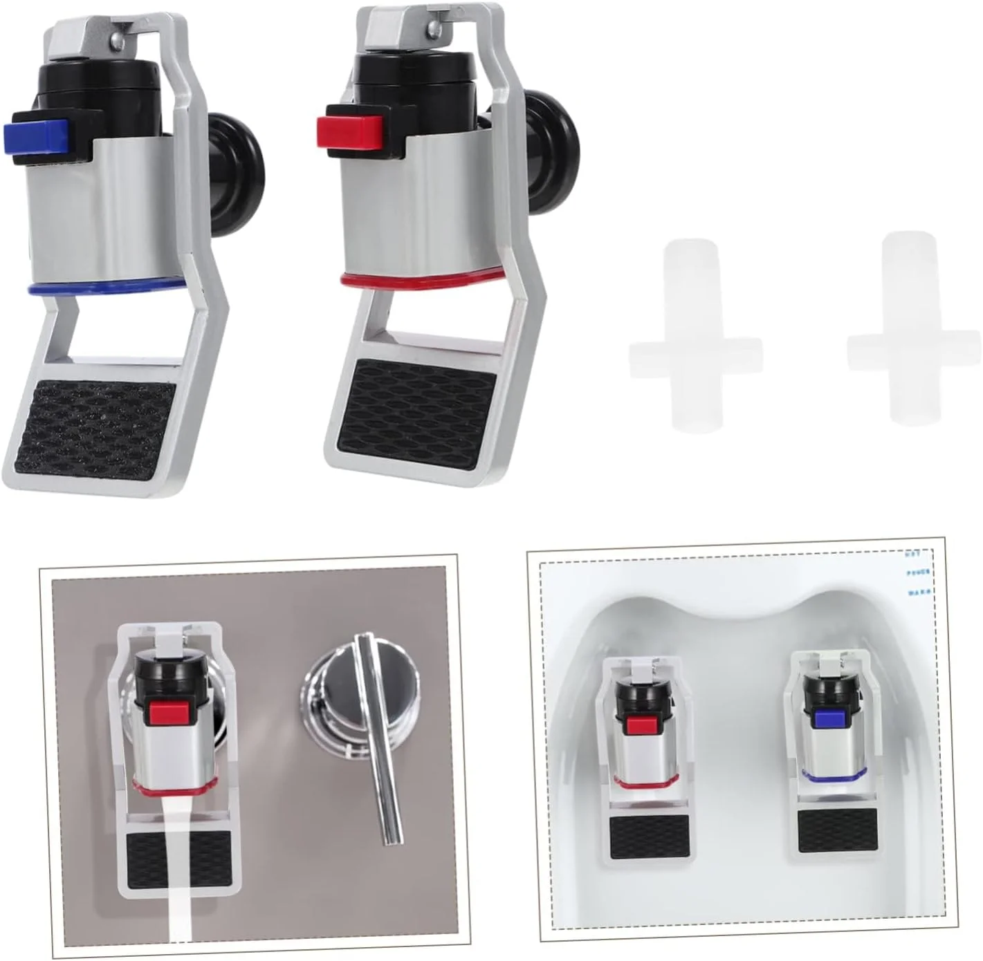 ست شیر آب سرد/گرم 2 عددی پلاستیکی، شیر جایگزین تصفیه آب، شیر آب سردکن قرمز و آبی، شیر آب پلاستیکی مناسب برای آداپتور آب سرد و گرم ست شیر آب سرد/گرم 2 عددی پلاستیکی، شیر جایگزین تصفیه آب، شیر آب سردکن قرمز و آبی، شیر آب پلاستیکی مناسب برای آداپتور آب سرد و گرم