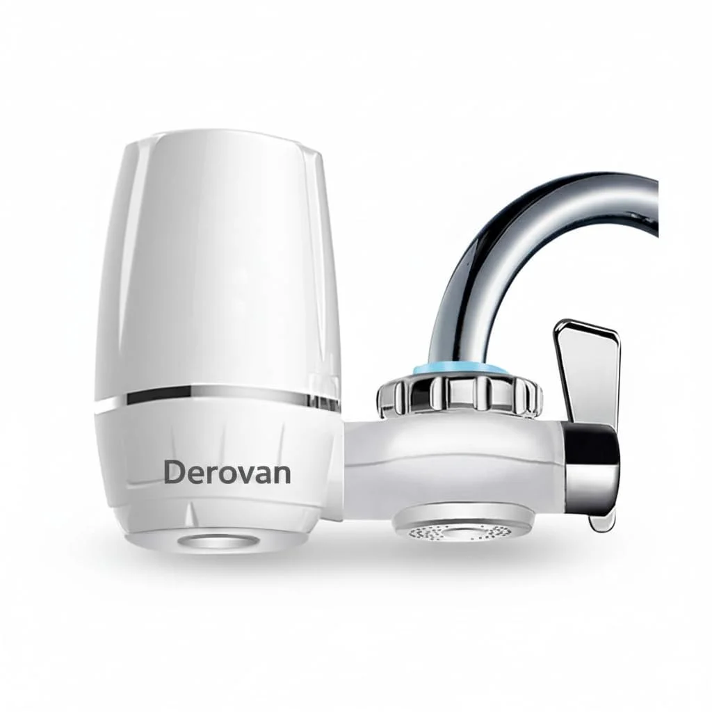 فیلتر آب شیر کوچک 7 مرحله ای Derovan - تصفیه کننده کربن فعال برای شیر آشپزخانه، حذف زنگ زدگی و رسوبات، نصب بدون ابزار فیلتر آب شیر کوچک 7 مرحله ای Derovan - تصفیه کننده کربن فعال برای شیر آشپزخانه، حذف زنگ زدگی و رسوبات، نصب بدون ابزار