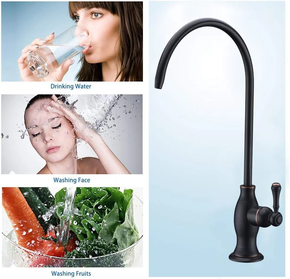 شیر آب تصفیه آب آشامیدنی دله روزا، شیر آب تصفیه آب تجاری مدرن برنجی پرداخت شده با روغن برنز برای سینک آشپزخانه و بار شیر آب تصفیه آب آشامیدنی دله روزا، شیر آب تصفیه آب تجاری مدرن برنجی پرداخت شده با روغن برنز برای سینک آشپزخانه و بار