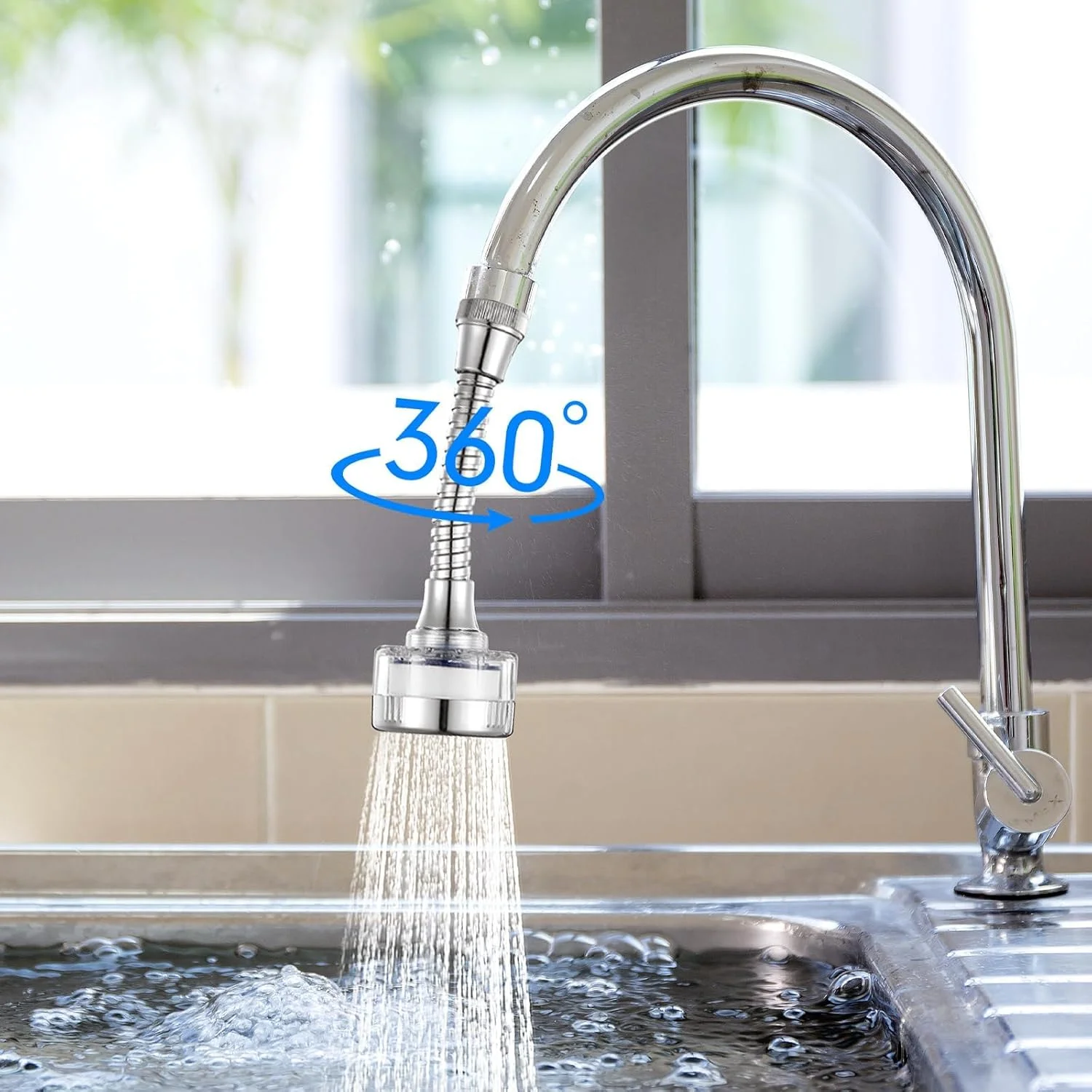 مجموعه فیلتر آب شیر چرخان 360 درجه Defsedar با لوله افزایش طول، فیلتر ضد پاشش سینک حمام و آشپزخانه، تصفیه کننده آب شیر خانگی با عناصر فیلتر قابل تعویض مجموعه فیلتر آب شیر چرخان 360 درجه Defsedar با لوله افزایش طول، فیلتر ضد پاشش سینک حمام و آشپزخانه، تصفیه کننده آب شیر خانگی با عناصر فیلتر قابل تعویض