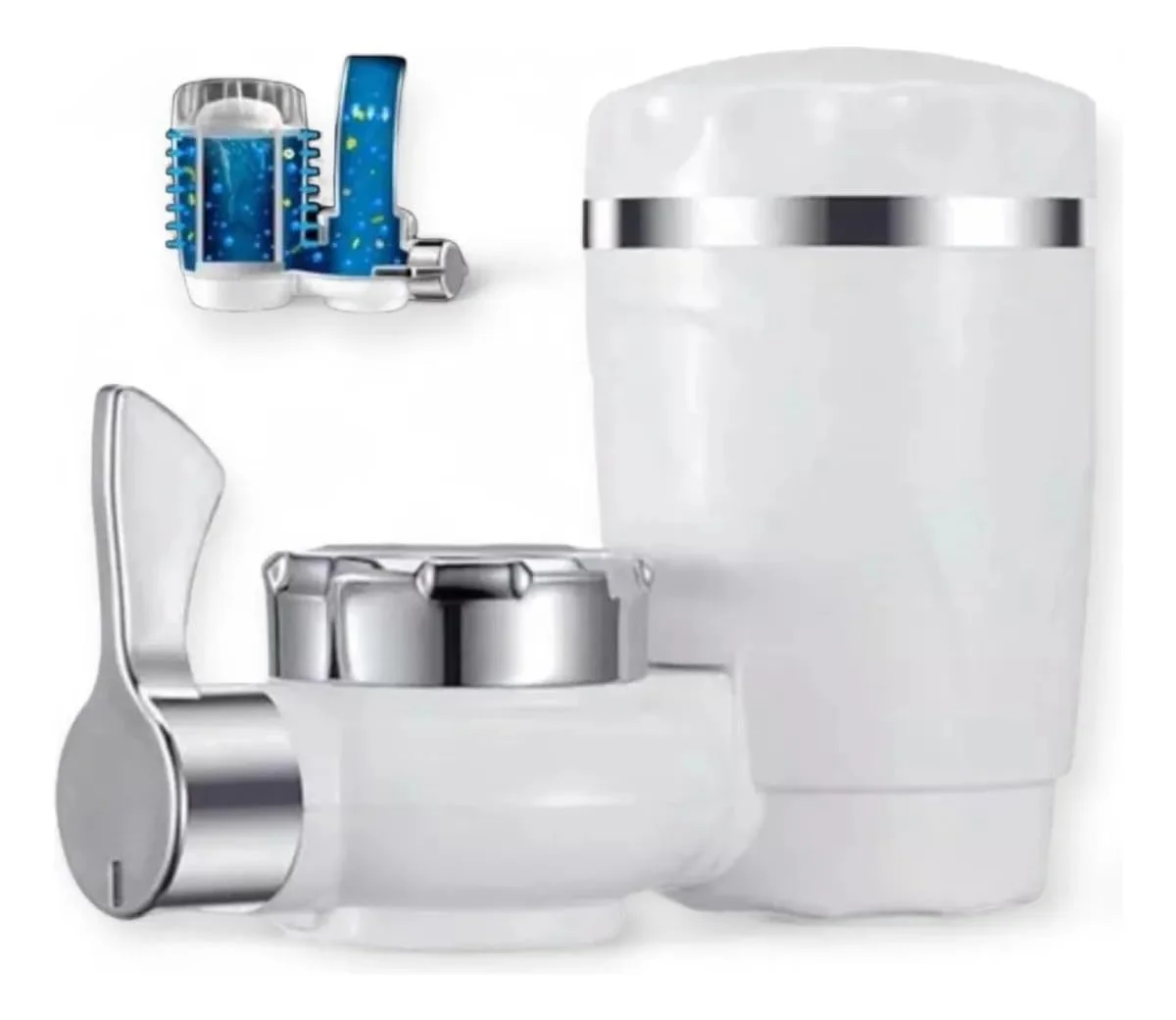 سیستم فیلتر آب شیر، تصفیه کننده چند مرحله ای، 10.1 سانتی متر در 13.5 سانتی متر، سفید سیستم فیلتر آب شیر، تصفیه کننده چند مرحله ای، 10.1 سانتی متر در 13.5 سانتی متر، سفید