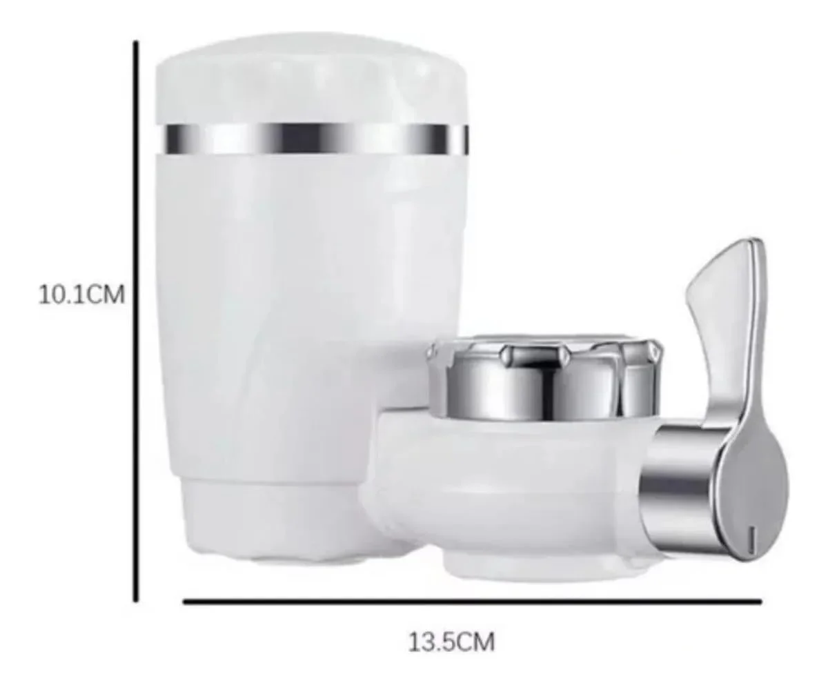 سیستم فیلتر آب شیر، تصفیه کننده چند مرحله ای، 10.1 سانتی متر در 13.5 سانتی متر، سفید
