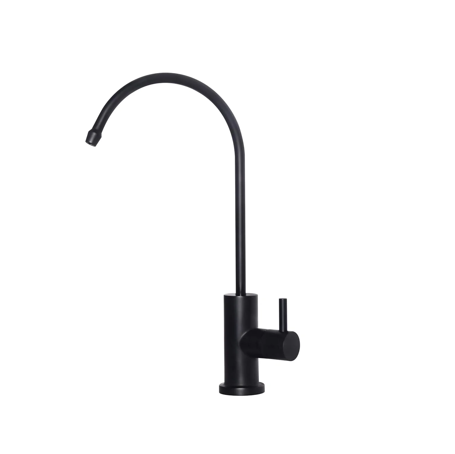 شیر آب تصفیه آب آشامیدنی مشکی، شیر آب استیل ضد زنگ برس خورده جامد درجه غذایی 304، شیر تصفیه آب سرد نوشیدنی بدون شکاف هوا برای سیستم های اسمز معکوس