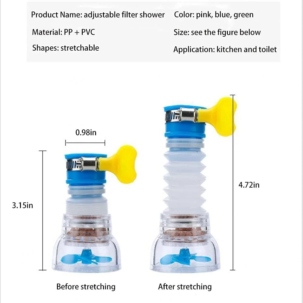 فیلتر شیر آب ELECDON، بسته 3 عددی فیلتر آب دوش تقویت کننده آشپزخانه، سنگ ماایفن کربن فعال شده آب را حذف می کند، فیلتر افزایشی شیر آب 360 درجه قابل تنظیم، صرفه جویی در آب