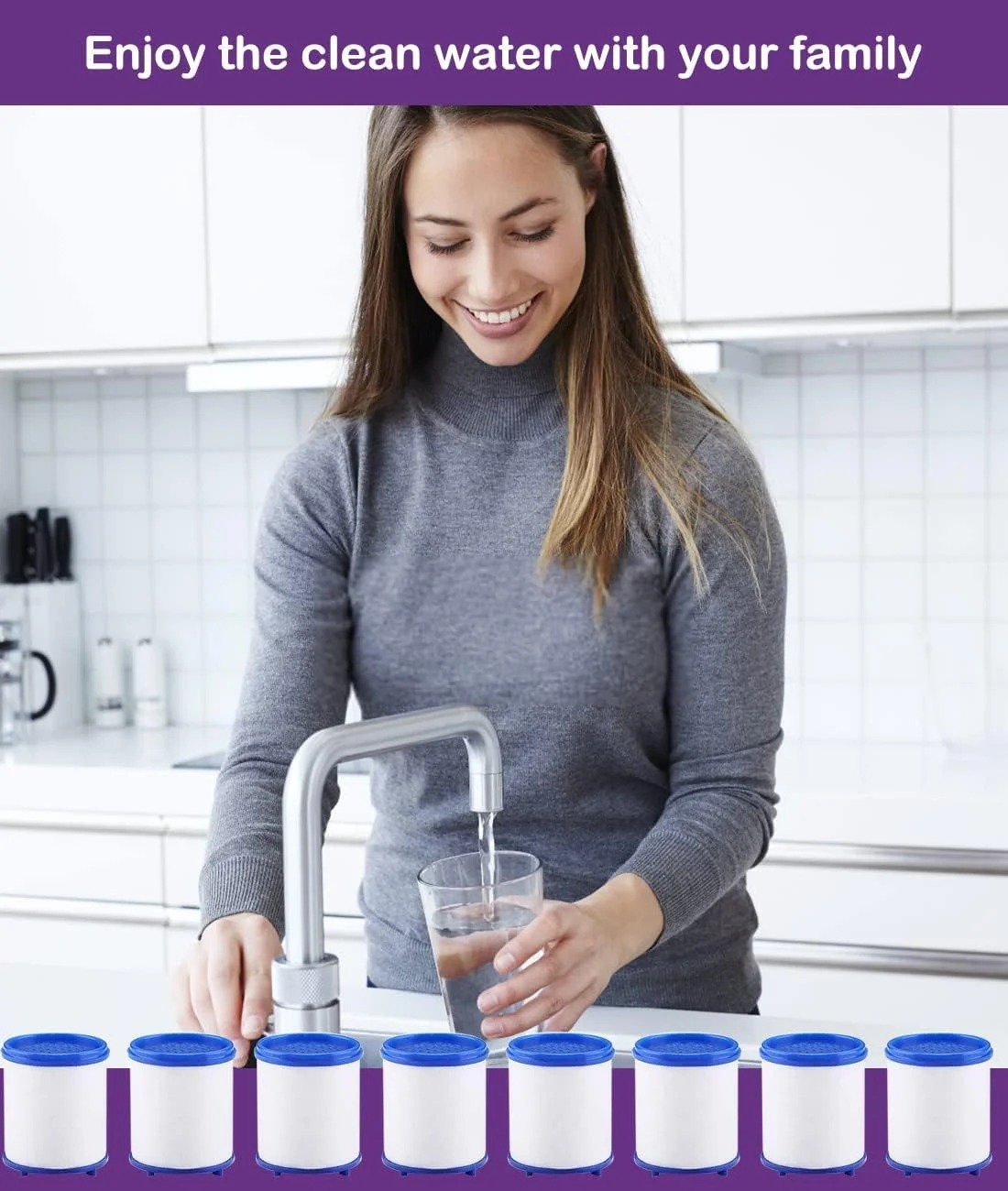 فیلترهای یدکی برای شیر آب سینک (40 عدد)، سازگار با تصفیه کننده آب شیر آشپزخانه و حمام - حذف کلر، فلوراید، فلزات سنگین و سختی آب فیلترهای یدکی برای شیر آب سینک (40 عدد)، سازگار با تصفیه کننده آب شیر آشپزخانه و حمام - حذف کلر، فلوراید، فلزات سنگین و سختی آب