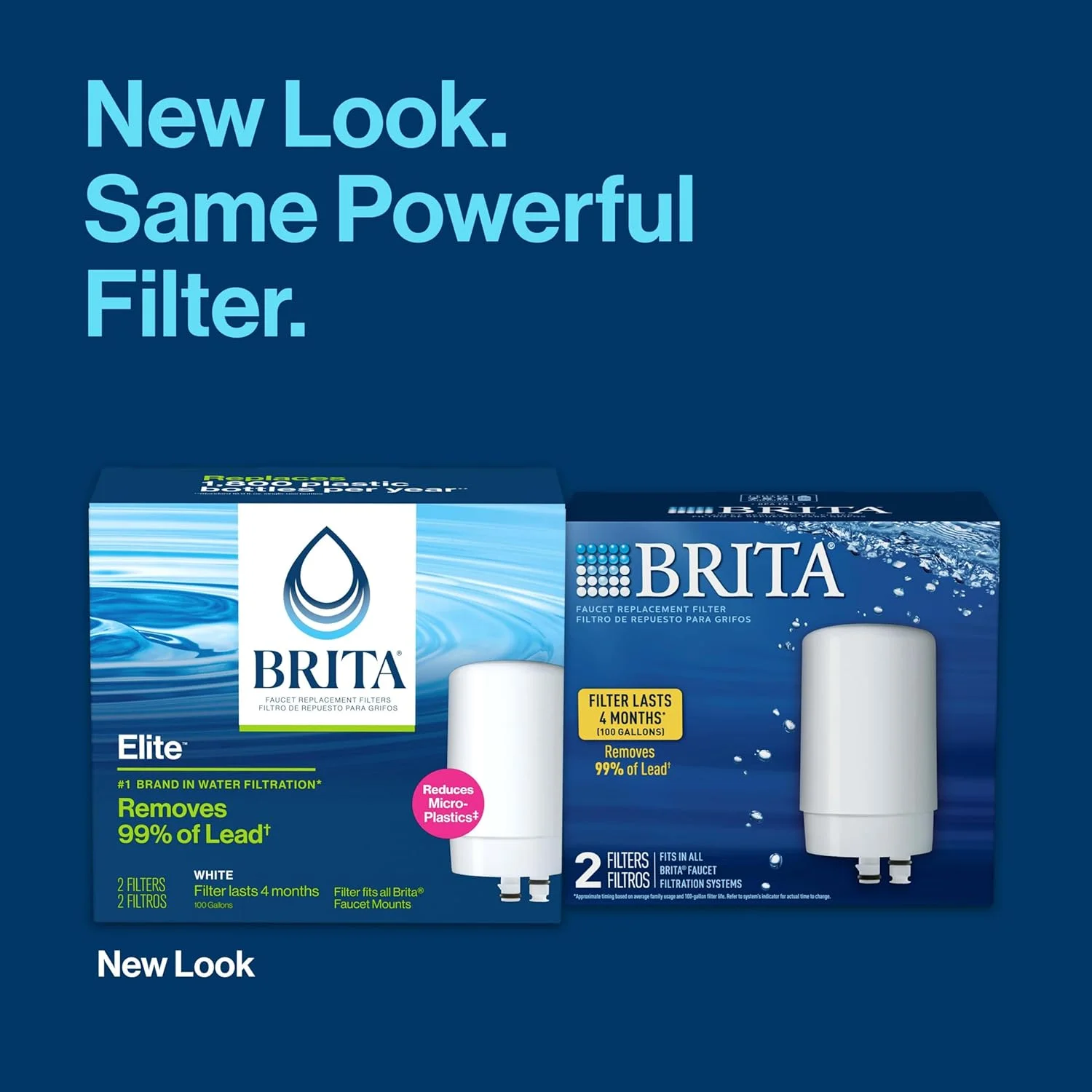 فیلتر آب شیر Brita، فیلترهای جایگزین سیستم تصفیه آب برای شیرآلات، کاهش 99 درصدی سرب، ساخته شده بدون BPA، سفید، 2 عدد فیلتر آب شیر Brita، فیلترهای جایگزین سیستم تصفیه آب برای شیرآلات، کاهش 99 درصدی سرب، ساخته شده بدون BPA، سفید، 2 عدد