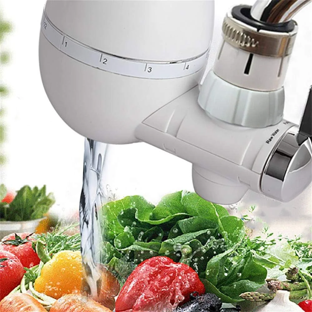 دستگاه تصفیه آب JINBAO، فیلتر نصب شده روی شیر آشپزخانه، دستگاه تصفیه آب خانگی، فیلتر آب نرم کننده آب با کربن فعال برای مصارف خانگی