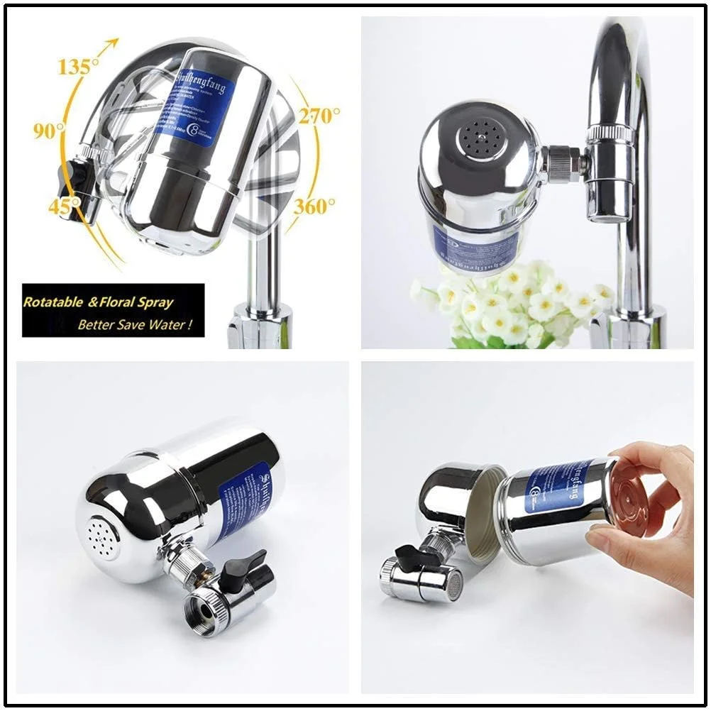 فیلتر آب نصب شیر، برای تصفیه سینک آشپزخانه، استیل ضد زنگ، بدون ترک خوردگی و نشتی