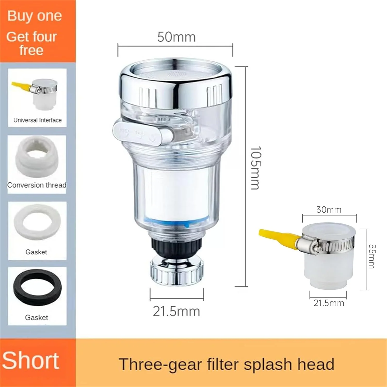 فیلتر آب شیر آشپزخانه، فیلتر آب سینک با قابلیت چرخش 360 درجه، فیلتر ضد پاشش شیر آب، فیلتر آب لوله کشی، 3 حالت قابل تنظیم برای آشپزخانه حمام وان دوش منزل فیلتر آب شیر آشپزخانه، فیلتر آب سینک با قابلیت چرخش 360 درجه، فیلتر ضد پاشش شیر آب، فیلتر آب لوله کشی، 3 حالت قابل تنظیم برای آشپزخانه حمام وان دوش منزل