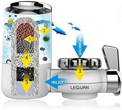 فیلترهای آب شیر LEQUAN - مناسب برای شیرهای استاندارد، تصفیه کننده های آب شیر، کاهش آلاینده های مضر سرب، فلزات و رسوبات فیلترهای آب شیر LEQUAN - مناسب برای شیرهای استاندارد، تصفیه کننده های آب شیر، کاهش آلاینده های مضر سرب، فلزات و رسوبات