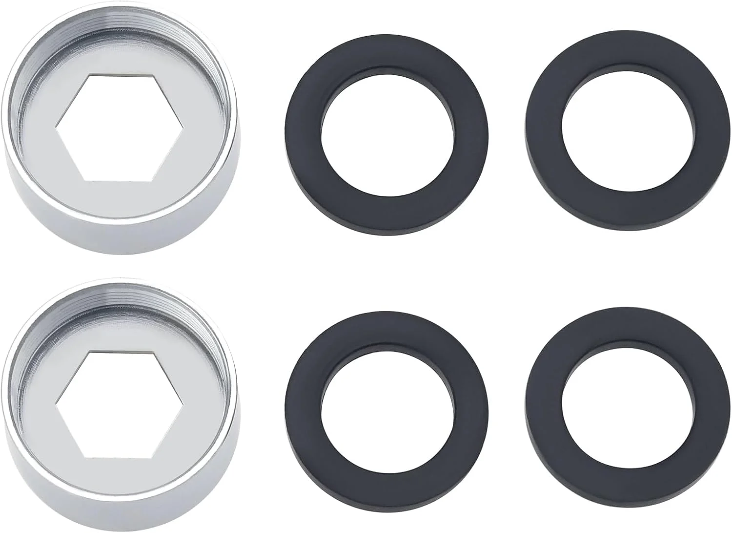 OTOTEC دو عدد تبدیل مادگی NPT M24mm به مادگی M24mm برای شیرآلات آشپزخانه و حمام، مناسب برای اتصال فیلتر آب - رابط شلنگ NPT F24 به F24