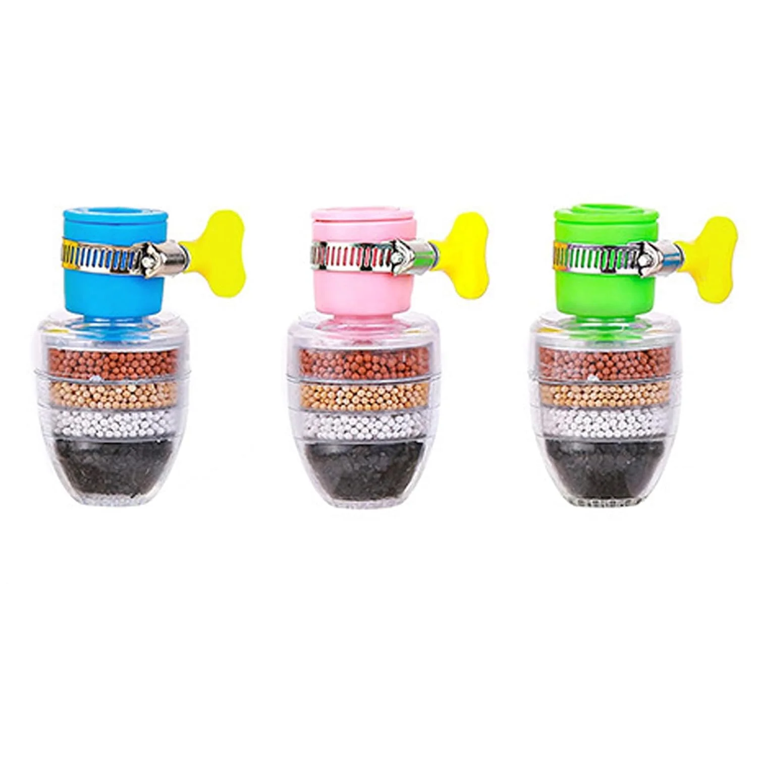 فیلتر افزایش دهنده شیر آب 3 عددی NASHRIO: سیستم فیلتراسیون لایه ای برای سینک آشپزخانه و شیر حمام - حذف فلزات سنگین، آب سخت، تصفیه کننده کربن فعال - تضمین آب آشامیدنی تمیز و سالم فیلتر افزایش دهنده شیر آب 3 عددی NASHRIO: سیستم فیلتراسیون لایه ای برای سینک آشپزخانه و شیر حمام - حذف فلزات سنگین، آب سخت، تصفیه کننده کربن فعال - تضمین آب آشامیدنی تمیز و سالم