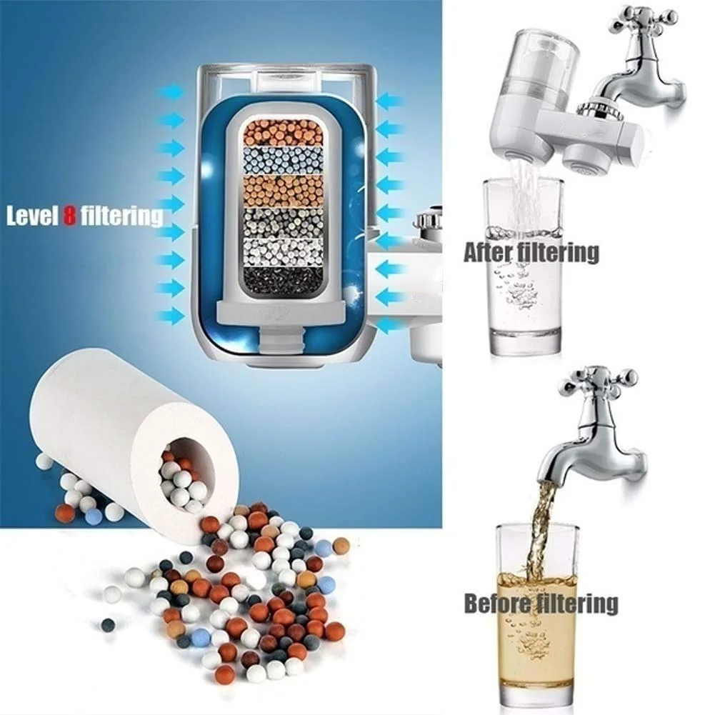 تصفیه کننده آب شیر آشپزخانه خانگی Pkfinrd، تصفیه کننده آب شیر، فیلتر 8 لایه، منبع آب تمیز برای نوشیدن، Filtro,A (رنگ: B) تصفیه کننده آب شیر آشپزخانه خانگی Pkfinrd، تصفیه کننده آب شیر، فیلتر 8 لایه، منبع آب تمیز برای نوشیدن، Filtro,A (رنگ: B)