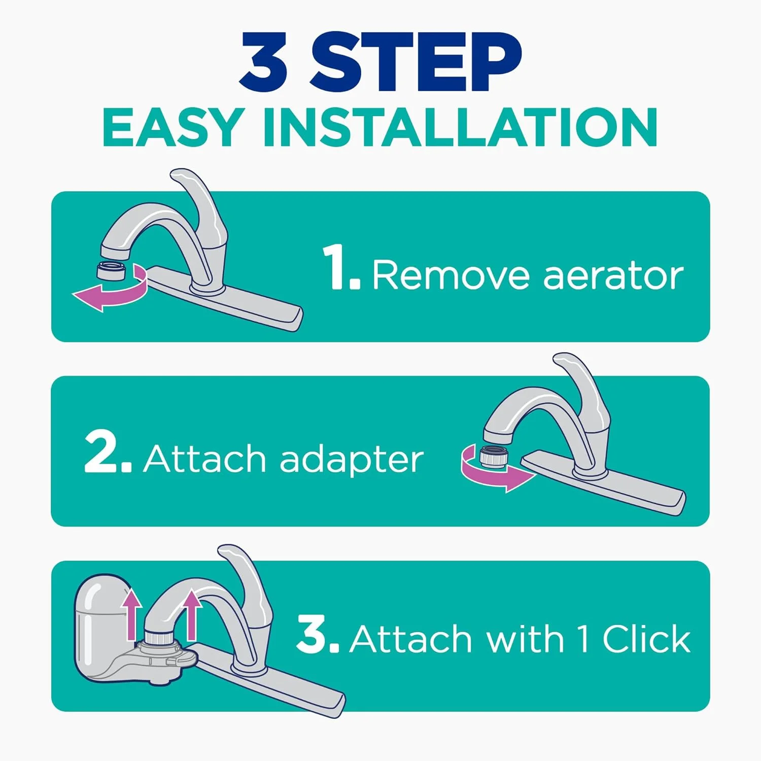 سیستم تصفیه آب شیر PUR PLUS، خاکستری - نصب عمودی روی شیر برای آب تمیز و با طراوت، FM2500V سیستم تصفیه آب شیر PUR PLUS، خاکستری - نصب عمودی روی شیر برای آب تمیز و با طراوت، FM2500V