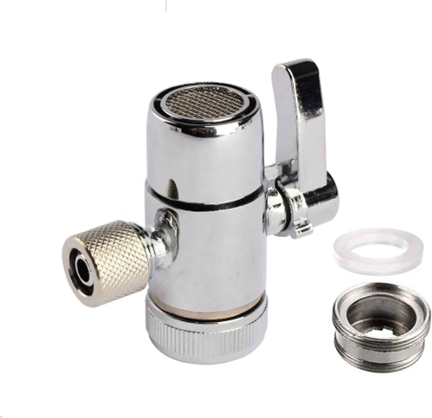 شیر انحرافی لوله 3/8 اینچ برای فیلترهای آب رومیزی، دستگاه تصفیه آب، سیستم اسمز معکوس، آداپتور شیر