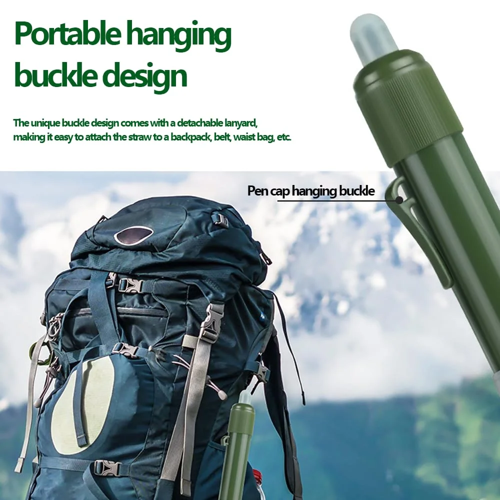 تصفیه کننده آب کوچک، فیلتر آب شخصی، طراحی شده برای پیاده روی، کمپینگ، مسافرت و آمادگی در شرایط اضطراری.