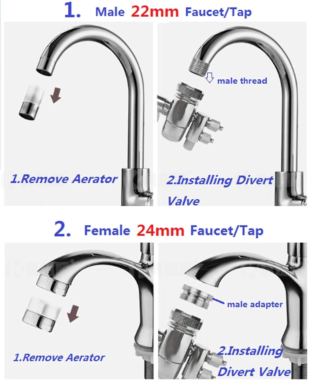 شیر انحرافی لوله 3/8 اینچ برای فیلترهای آب رومیزی، دستگاه تصفیه آب، سیستم اسمز معکوس، آداپتور شیر شیر انحرافی لوله 3/8 اینچ برای فیلترهای آب رومیزی، دستگاه تصفیه آب، سیستم اسمز معکوس، آداپتور شیر