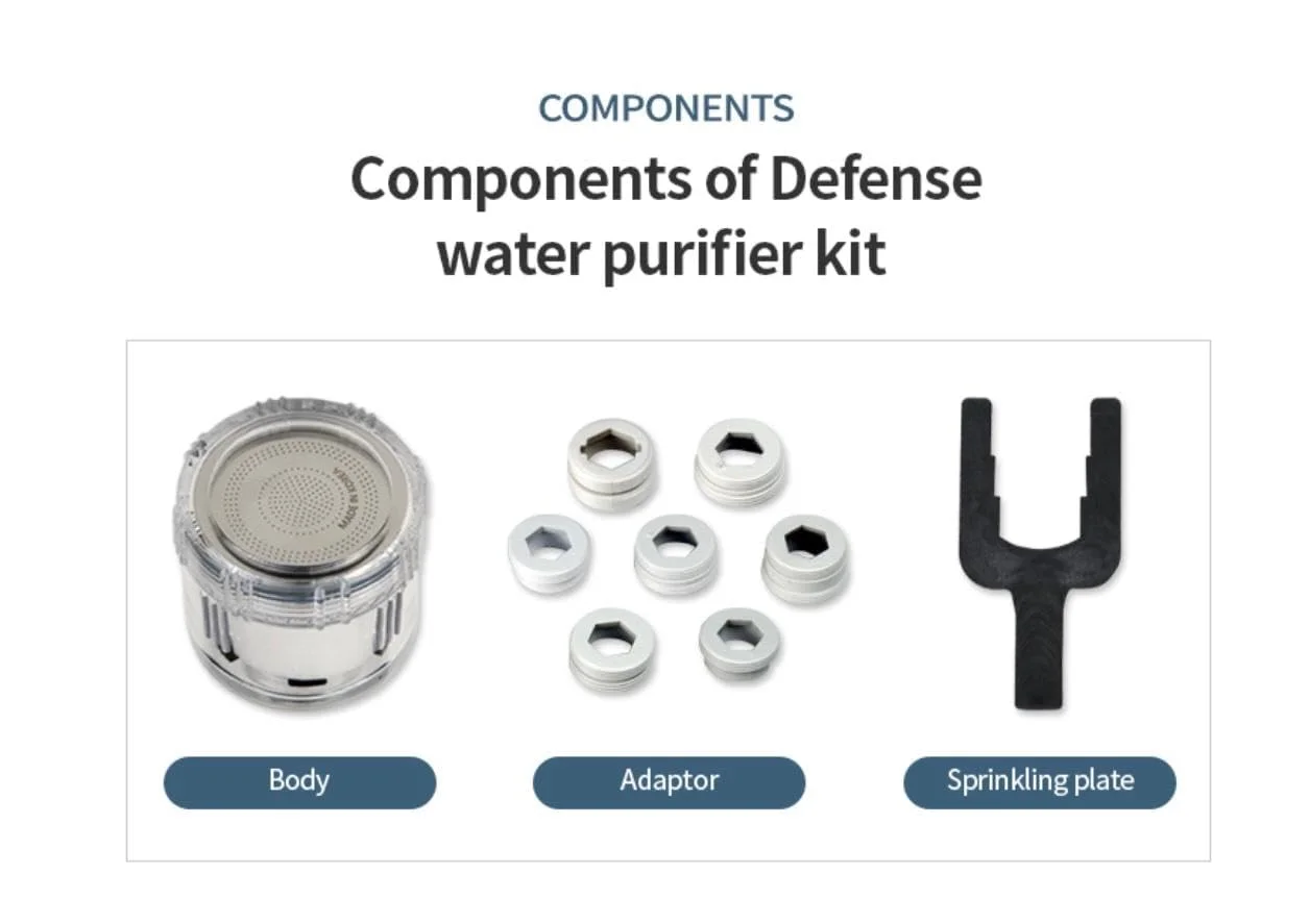 کیت تصفیه آب برای شیر روشویی و سینک | حذف زنگ زدگی، بو، کلر و فلزات سنگین کیت تصفیه آب برای شیر روشویی و سینک | حذف زنگ زدگی، بو، کلر و فلزات سنگین