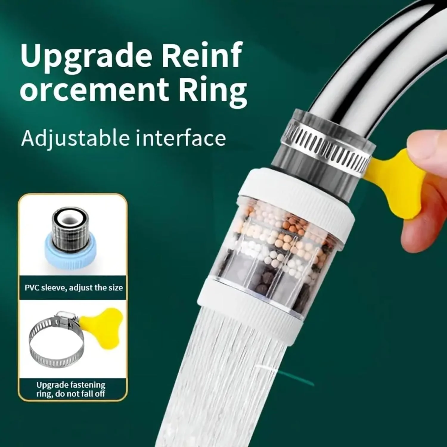 فیلتر تصفیه آب شیر آشپزخانه، فیلتر آب شیر، کربن فعال بو زدا برای حذف کلر و فلوئور، مناسب برای آشپزخانه و حمام منزل فیلتر تصفیه آب شیر آشپزخانه، فیلتر آب شیر، کربن فعال بو زدا برای حذف کلر و فلوئور، مناسب برای آشپزخانه و حمام منزل