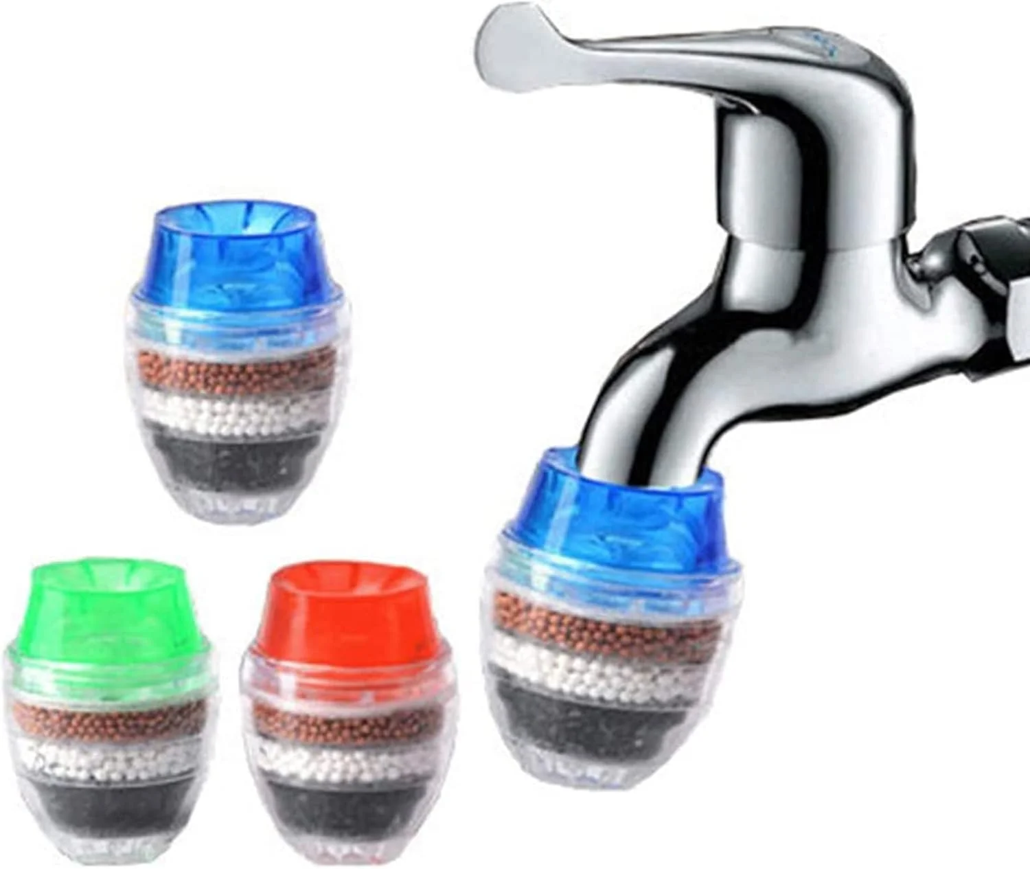 تصفیه کننده آب شیر ظرفشویی سولفار | سیستم فیلتراسیون کربن فعال برای آشپزخانه | حذف کلر، فلوراید، فلزات سنگین و نرم کننده آب سخت