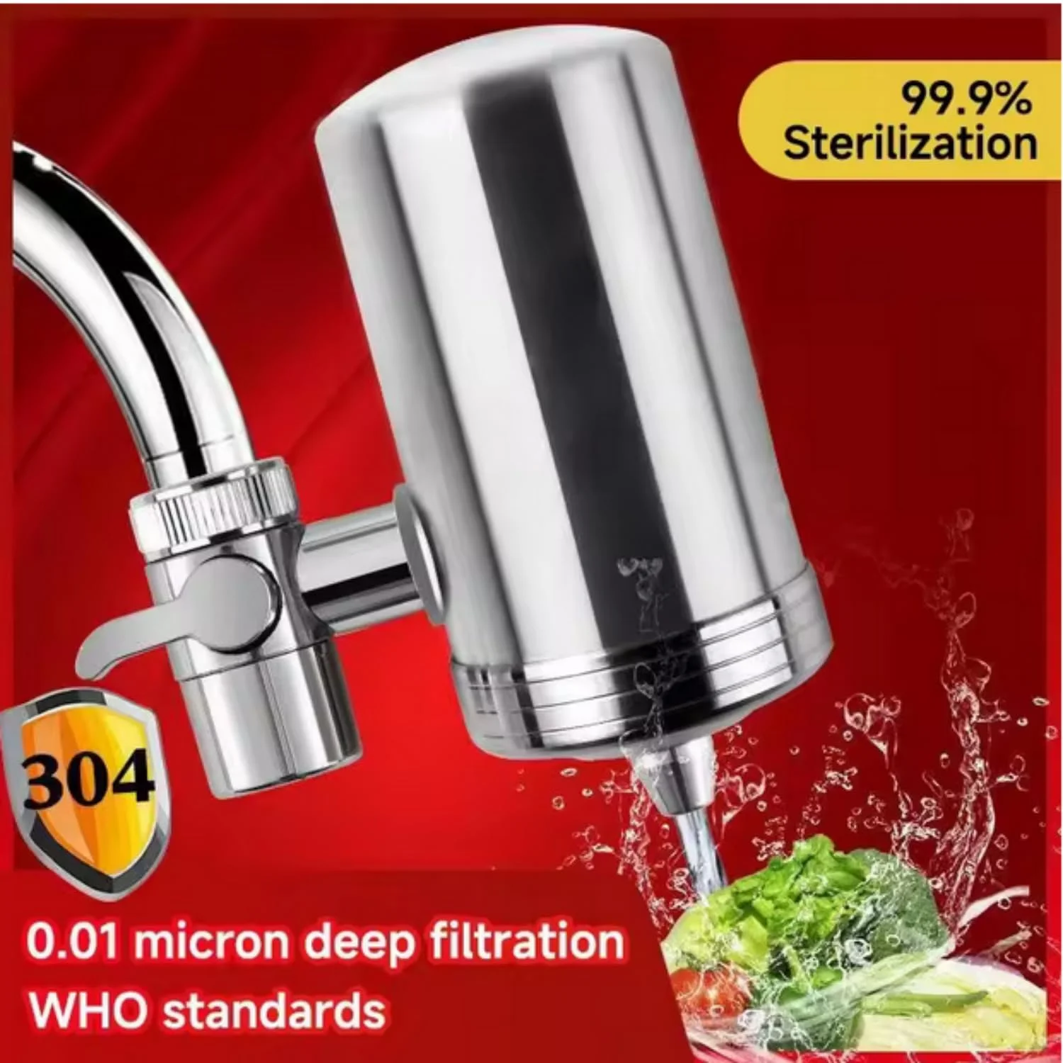 پیش فیلتر تصفیه آب شیر آشپزخانه استیل 304 با غشای UF برای آب آشامیدنی مستقیم پیش فیلتر تصفیه آب شیر آشپزخانه استیل 304 با غشای UF برای آب آشامیدنی مستقیم