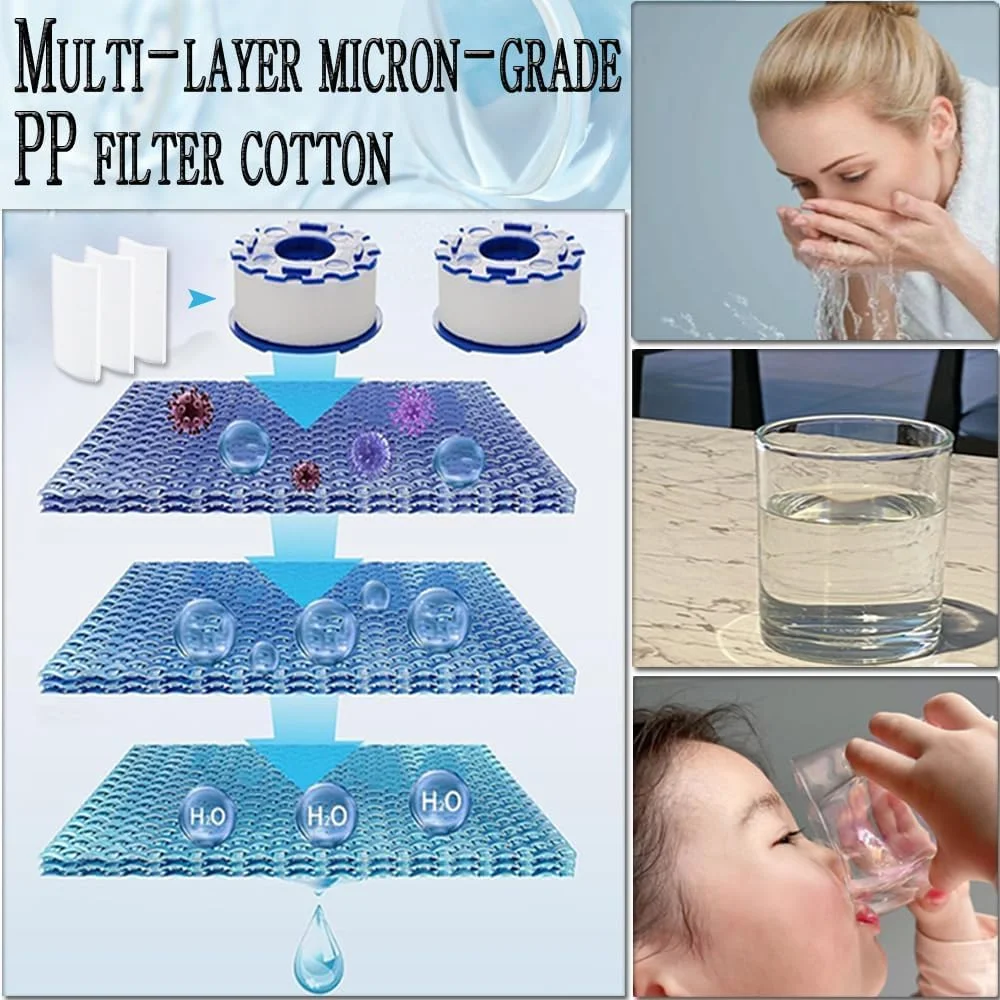 فیلتر آب سینک 2 عددی، فیلتر شیر آب، فیلترهای شیر آب چرخشی 360 درجه، فیلتر شیر آب حمام، فیلتراسیون شیر آشپزخانه برای حمام و آشپزخانه