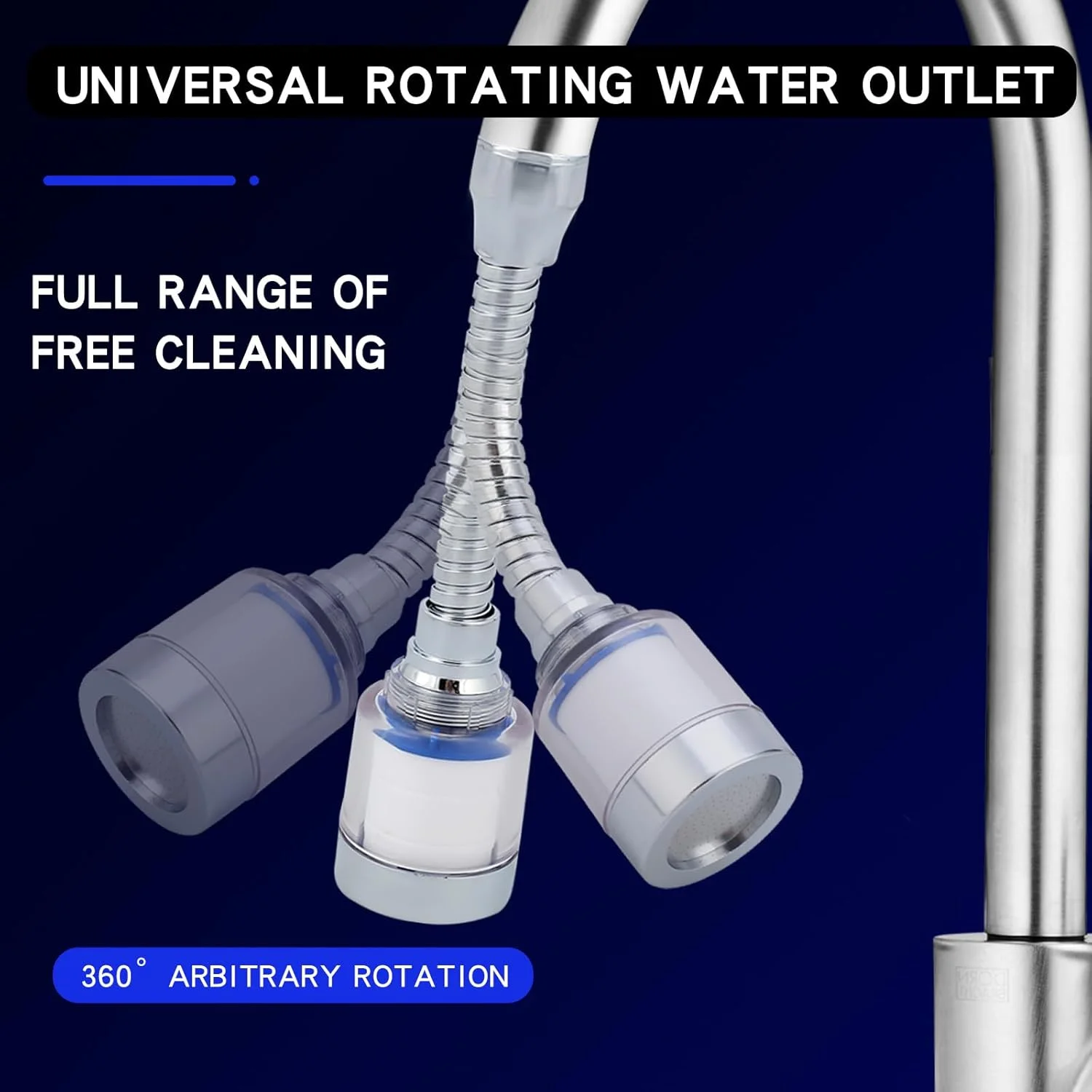 فیلتر شیر آب 2 عددی، فیلتر آب برای سینک ظرفشویی، ست شیر آب چرخشی 360 درجه جهانی، فیلتراسیون حذف کننده کلر، فلوراید و فلزات سنگین برای خانه و آشپزخانه (بلند * 1، کوتاه * 1، 6 کارتریج فیلتر)