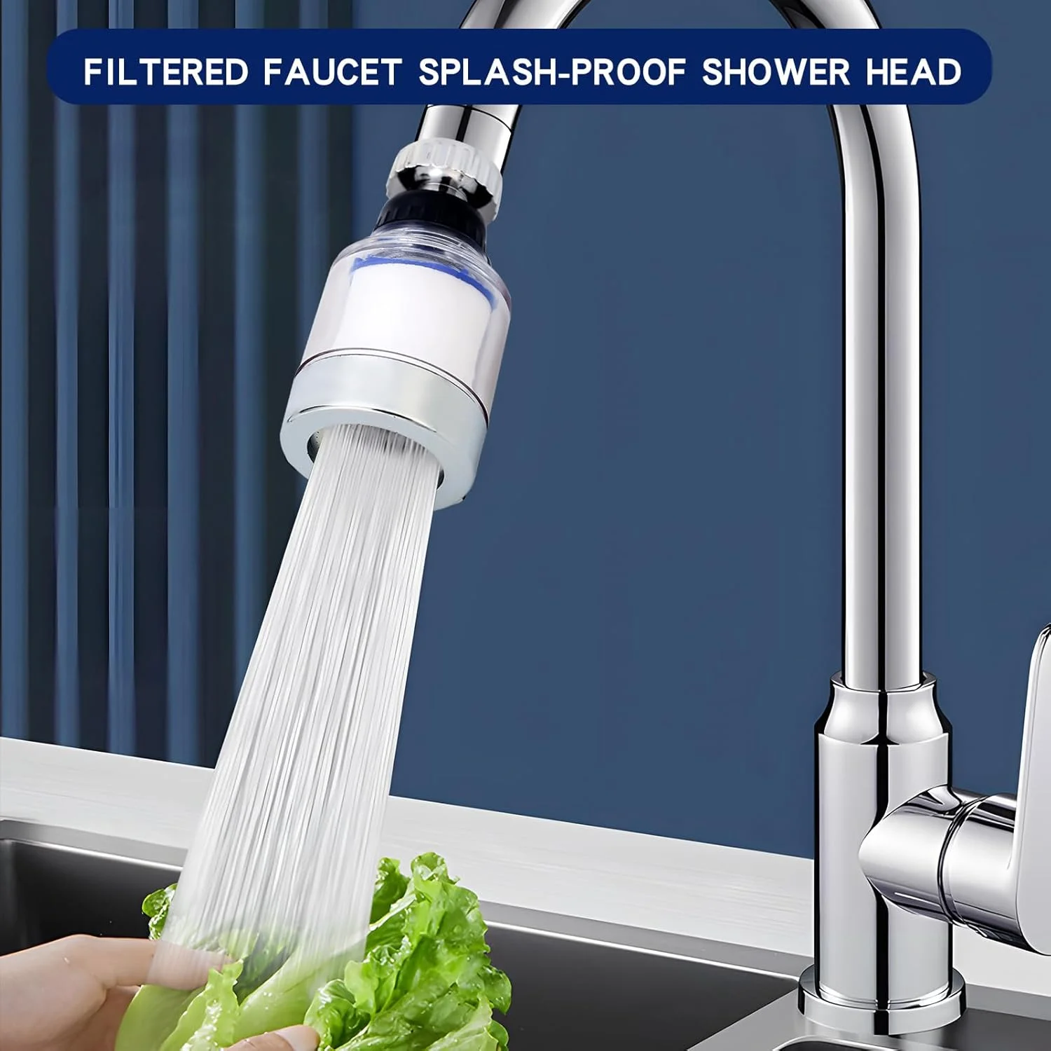 فیلتر شیر آب 2 عددی، فیلتر آب برای سینک ظرفشویی، ست شیر آب چرخشی 360 درجه جهانی، فیلتراسیون حذف کننده کلر، فلوراید و فلزات سنگین برای خانه و آشپزخانه (بلند * 1، کوتاه * 1، 6 کارتریج فیلتر)