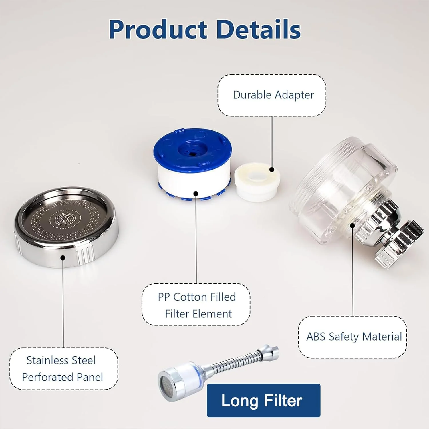16 عدد فیلتر آب شیر ظرفشویی، شیرآلات آشپزخانه چرخشی 360 درجه جهانی، تصفیه کننده سینک حمام، حذف کلر و فلزات سنگین، فیلتراسیون آب سخت 16 عدد فیلتر آب شیر ظرفشویی، شیرآلات آشپزخانه چرخشی 360 درجه جهانی، تصفیه کننده سینک حمام، حذف کلر و فلزات سنگین، فیلتراسیون آب سخت