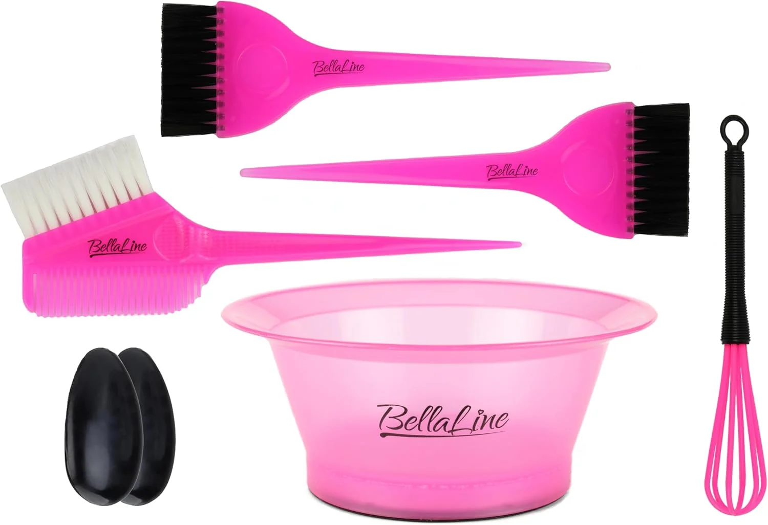 ست رنگ مو 7 تکه | محصولات آرایشگری | ست رنگ مو | رنگ مو مشکی | برس رنگ مو با کاسه | برس رنگ مو | برس های رنگ | رنگ مو قهوه ای