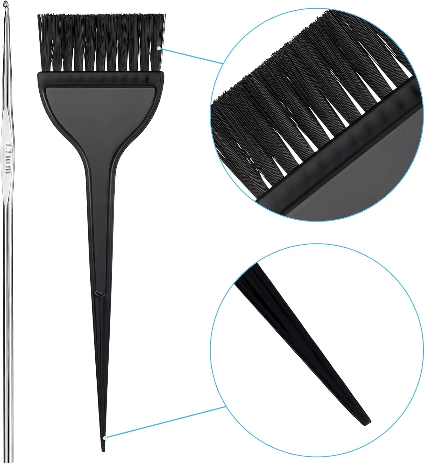 بوآئو، 3 ست کیت رنگ مو شامل 3 عدد کلاه رنگ مو PVC با 3 عدد ابزار حالت دهی، 3 عدد شال یکبار مصرف رنگ مو، 3 جفت دستکش، 3 عدد برس رنگ مو برای رنگ کردن مو (رنگ های متنوع)